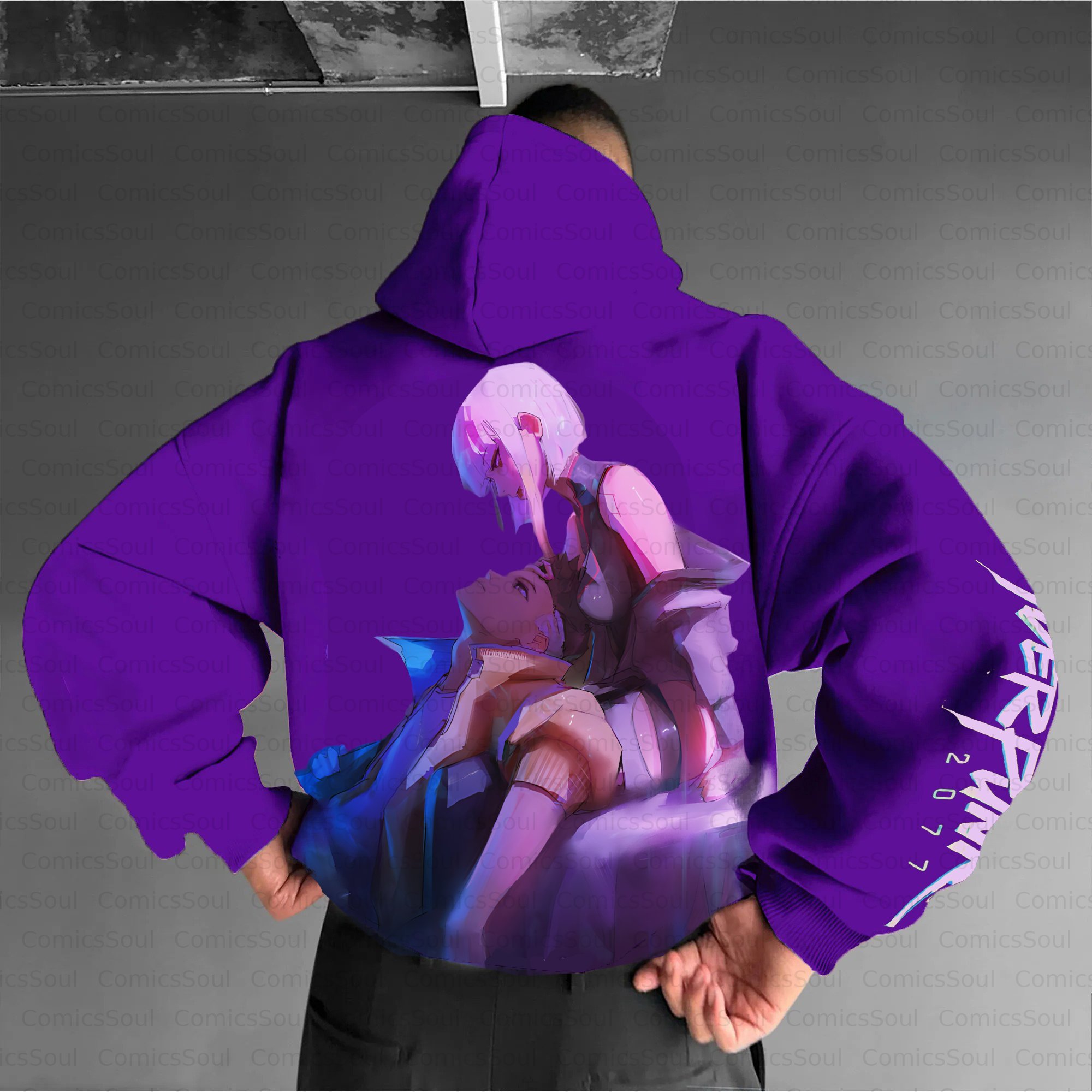 Unisex Anime Inspired Vintage Plush Hoodie