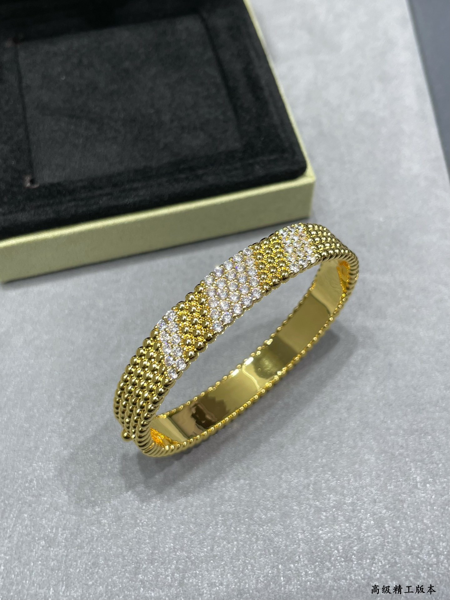 VCA Perlee Diamonds Bracelet Bangle, 5 Rows, Medium Model - Original Replica Club