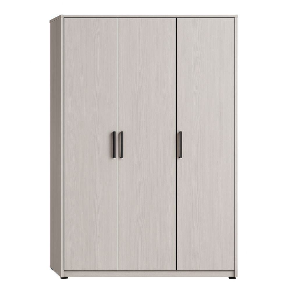 Armario moderno de tres puertas en color gris claro,diseño minimalista,armario de almacenamiento para dormitorio,material de MDF