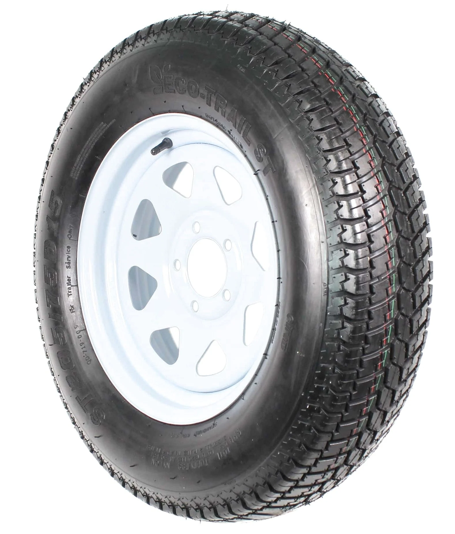 Trailer Tires On Rims ST205/75D15 Load Range C 5 Hole White Spoke - 2-Pack - Image 10 Trailer Tires On Rims ST205/75D15 Load Range C 5 Hole White Spoke - 2-Pack - Image 10