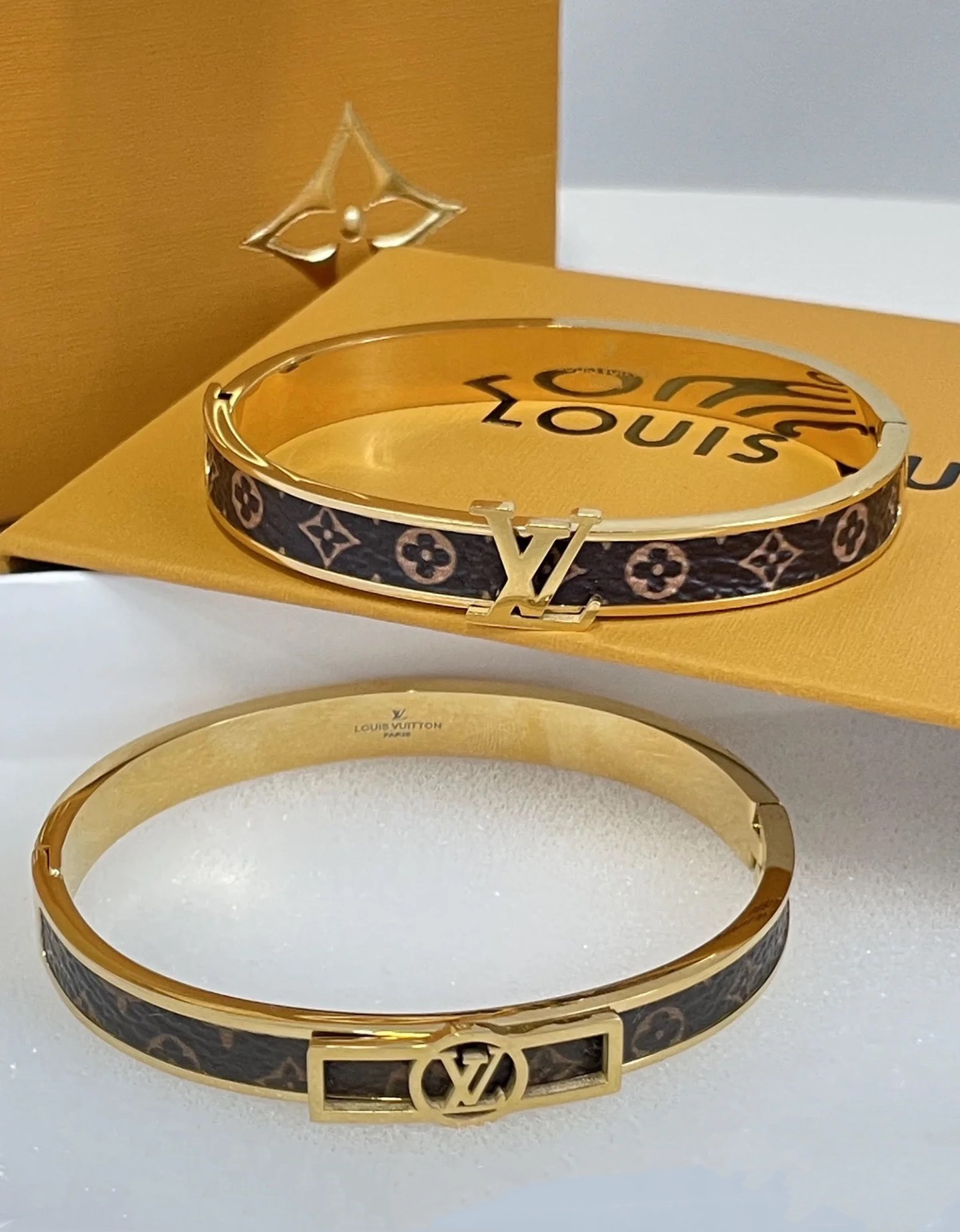 Louis Vuitton Leather Bangle Bracelet - Original Replica Club