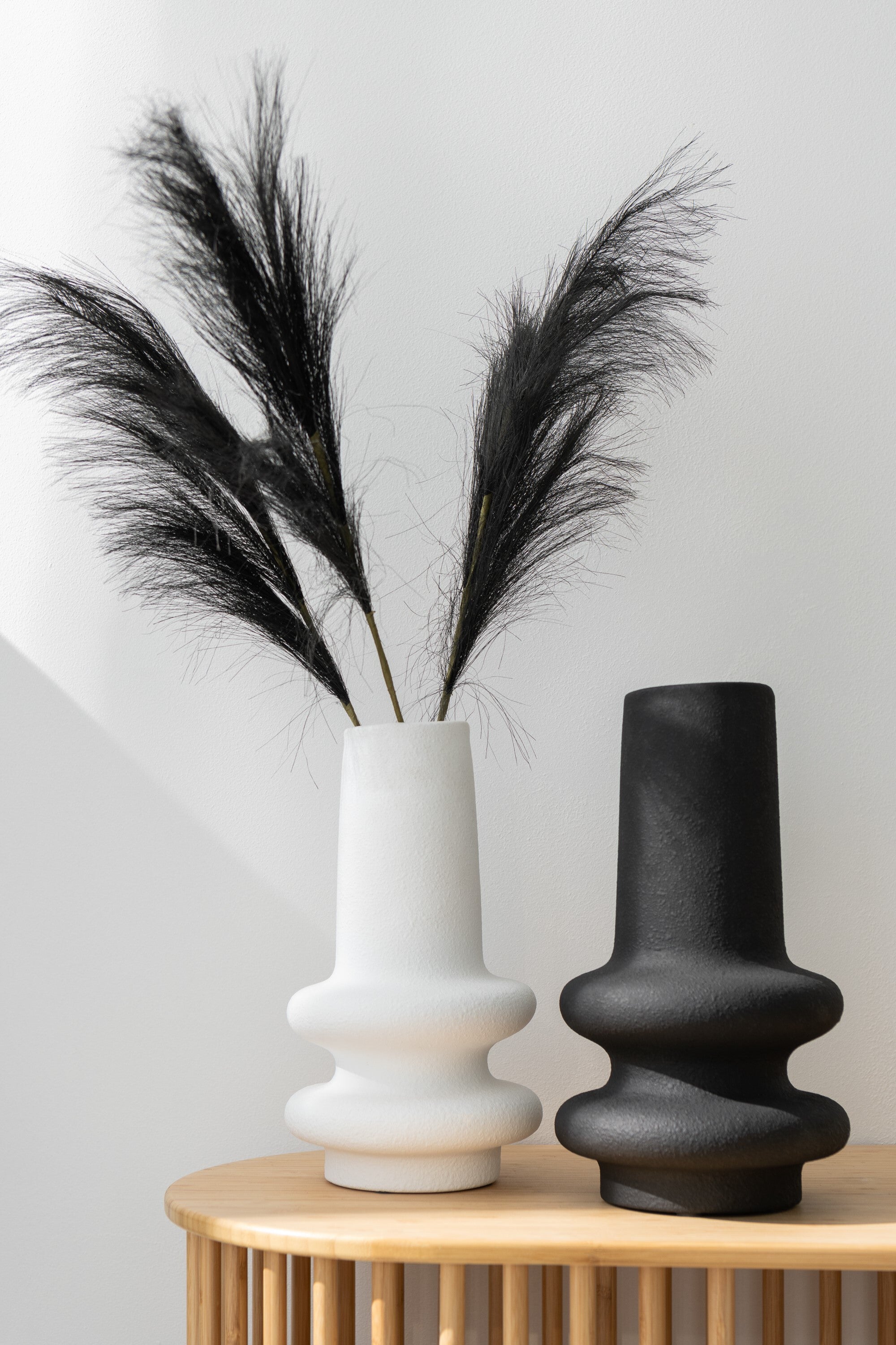 J-Line vaas Lyra - keramiek - wit - small - 32 cm hoog