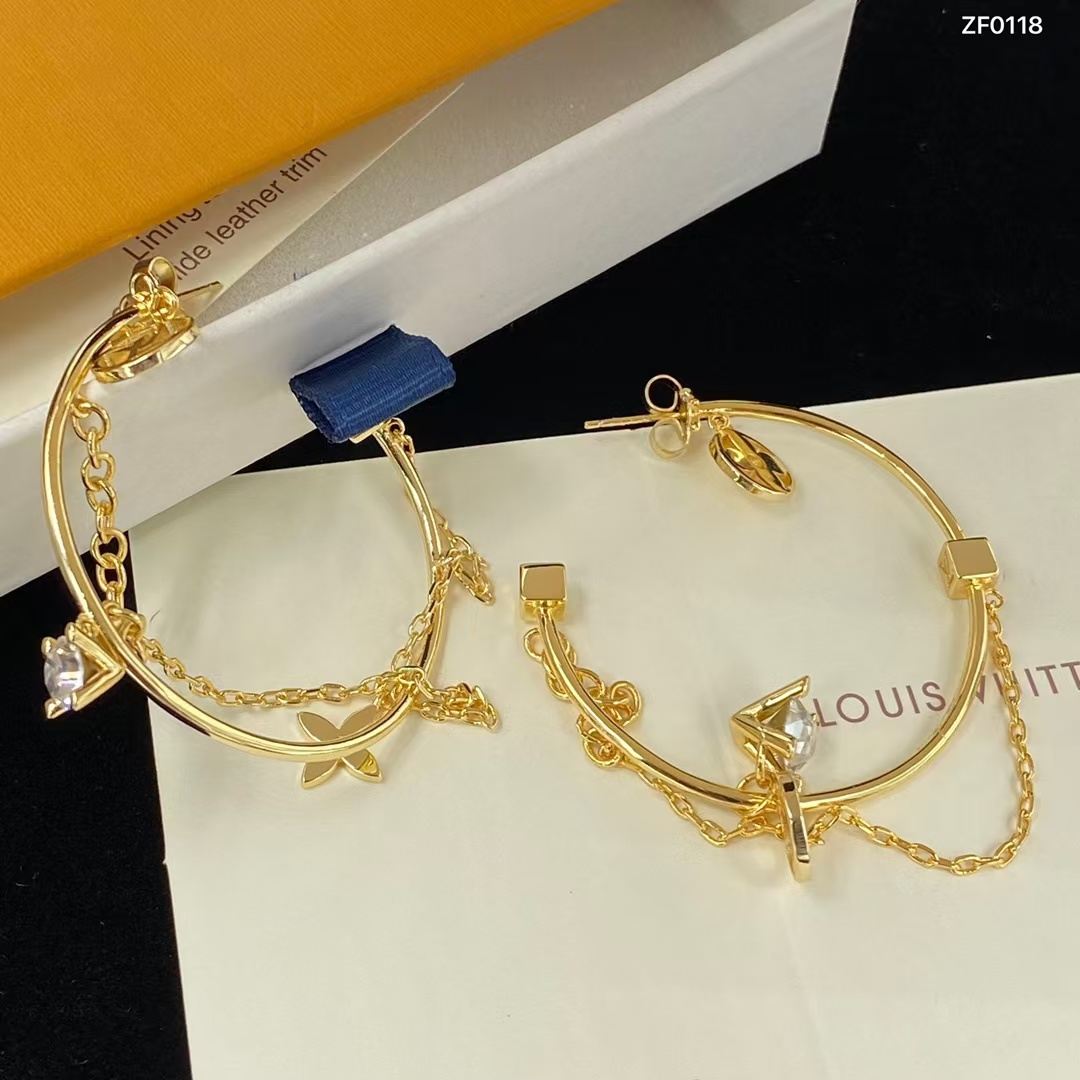 Louis Vuitton Large C Hoop Earrings - Original Replica Club