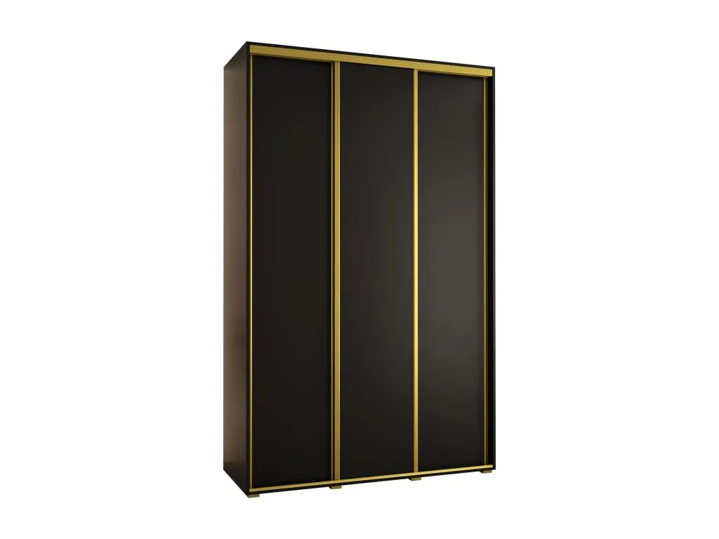 ARMARIO Decopractico 1 DE PUERTAS CORREDERAS 235.2/160/60 23puertas (Negro/Negro/Oro) CVKY39232