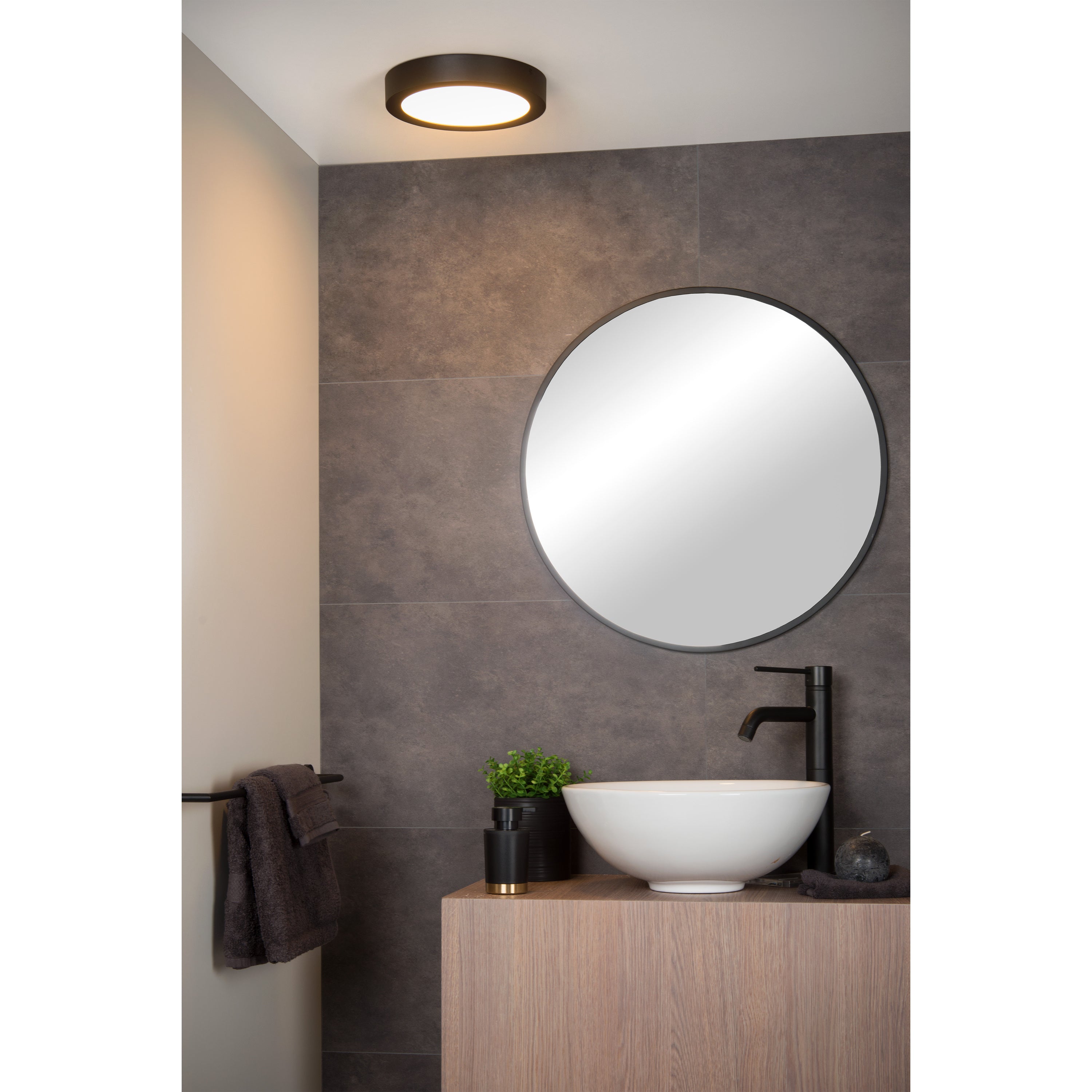 Lucide BRICE-LED - Plafonnière Badkamer - Ø 24 cm