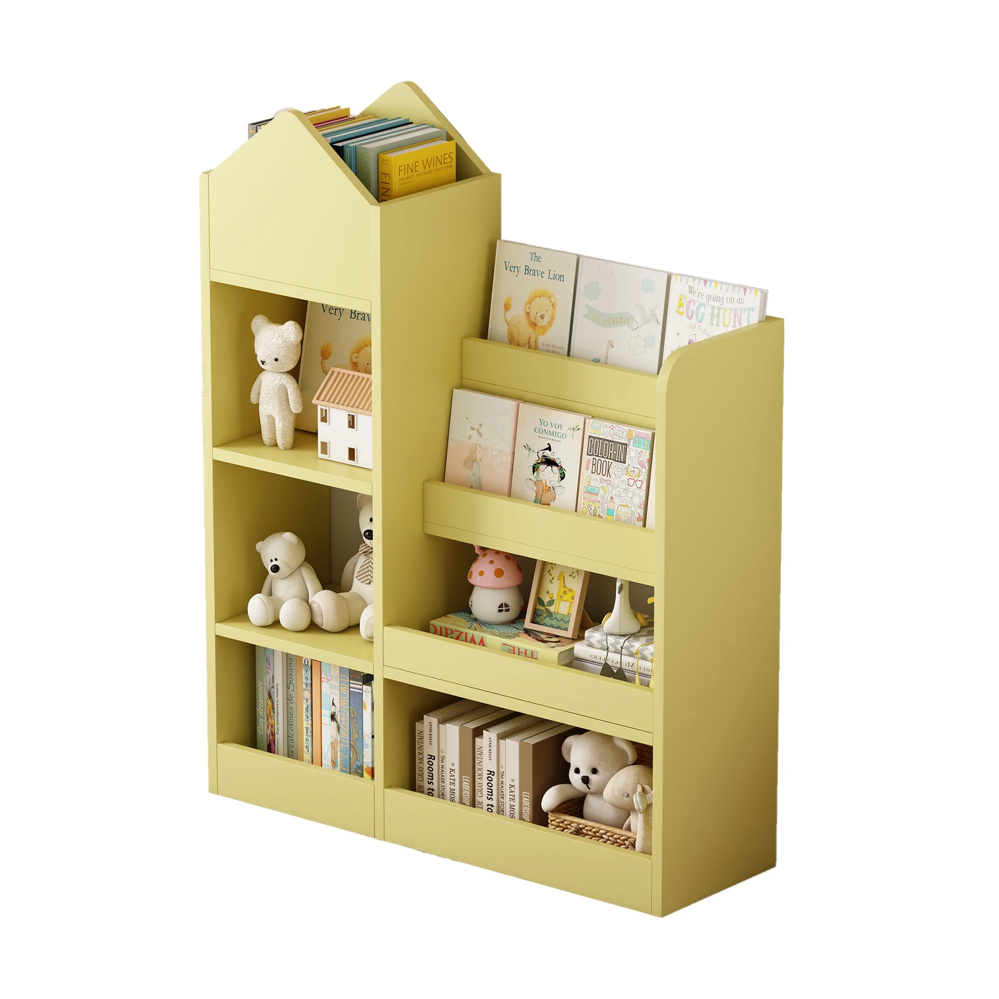 PAPROOS Kids Bookshelf, Wooden Kids Bookcase with Toy Storage Organizer Cabinet, Children Multi Shelf Cubby for Classroom, Kids Bedroom, Nursery, Wood - Image 30