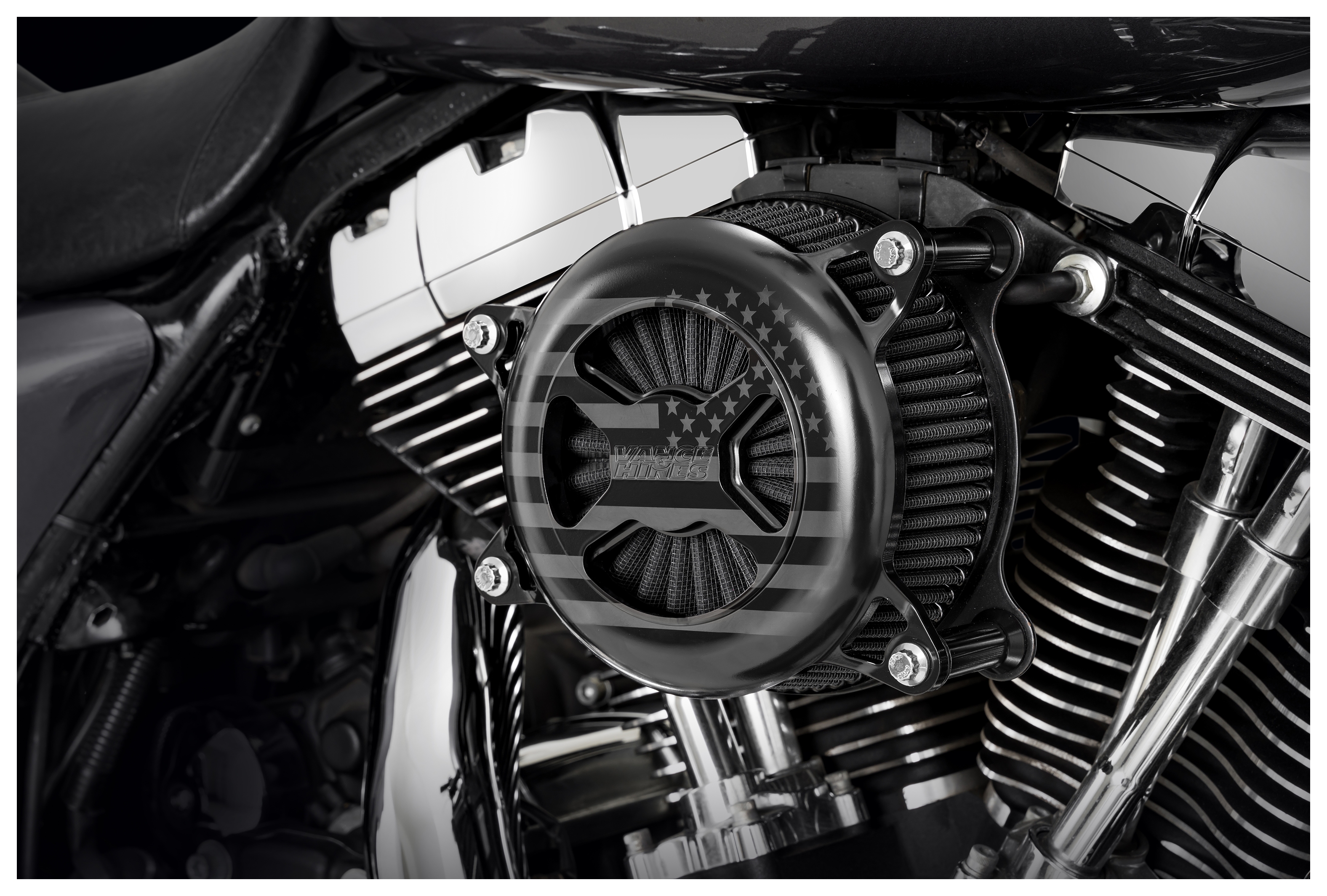 SportsBikeShop Vance & Hines VO2 America Limited Edition Air Cleaner For Harley