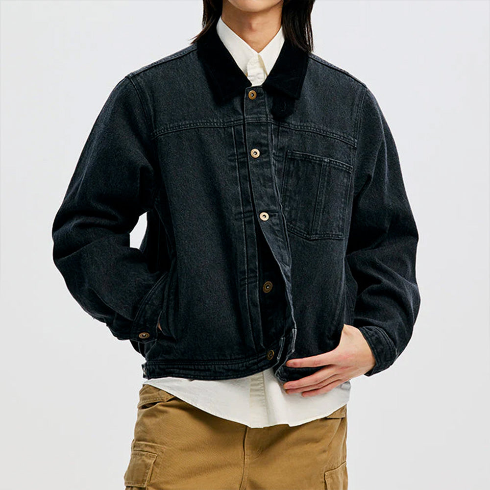 Frizmworks - Veste Washed Denim Trucker - Noir