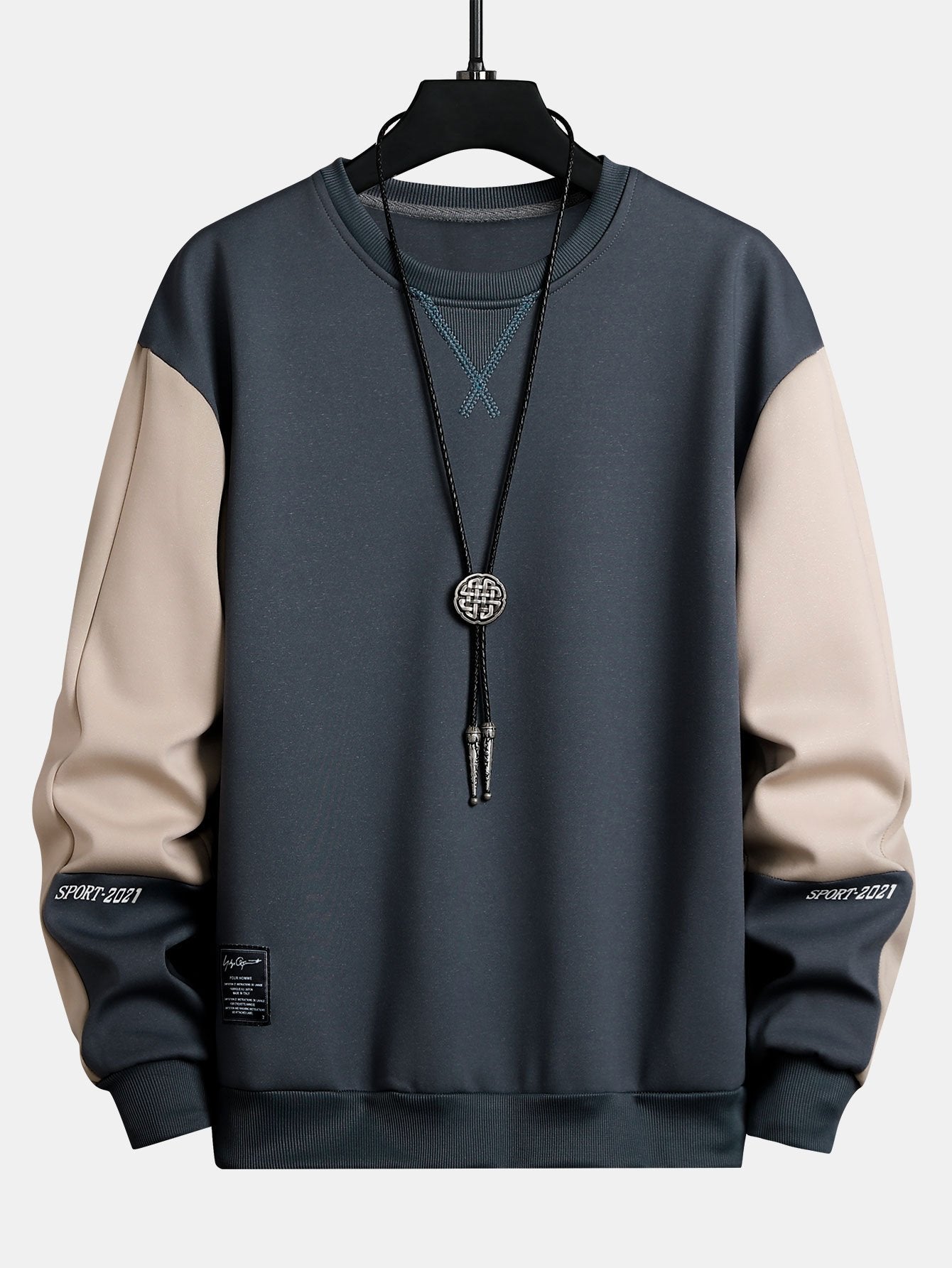 Color Block Crew Neck Sweatshirt