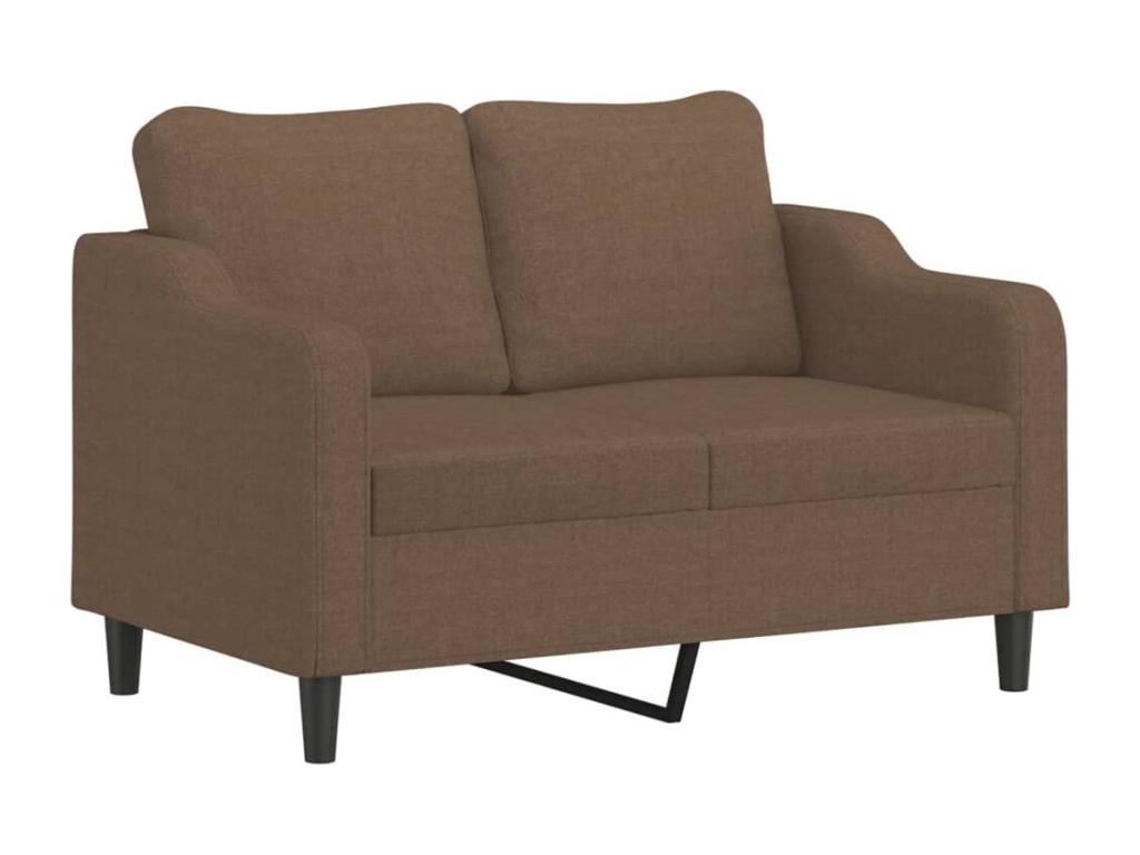 Sofá de 2 plazas de tela marrón 120 cm