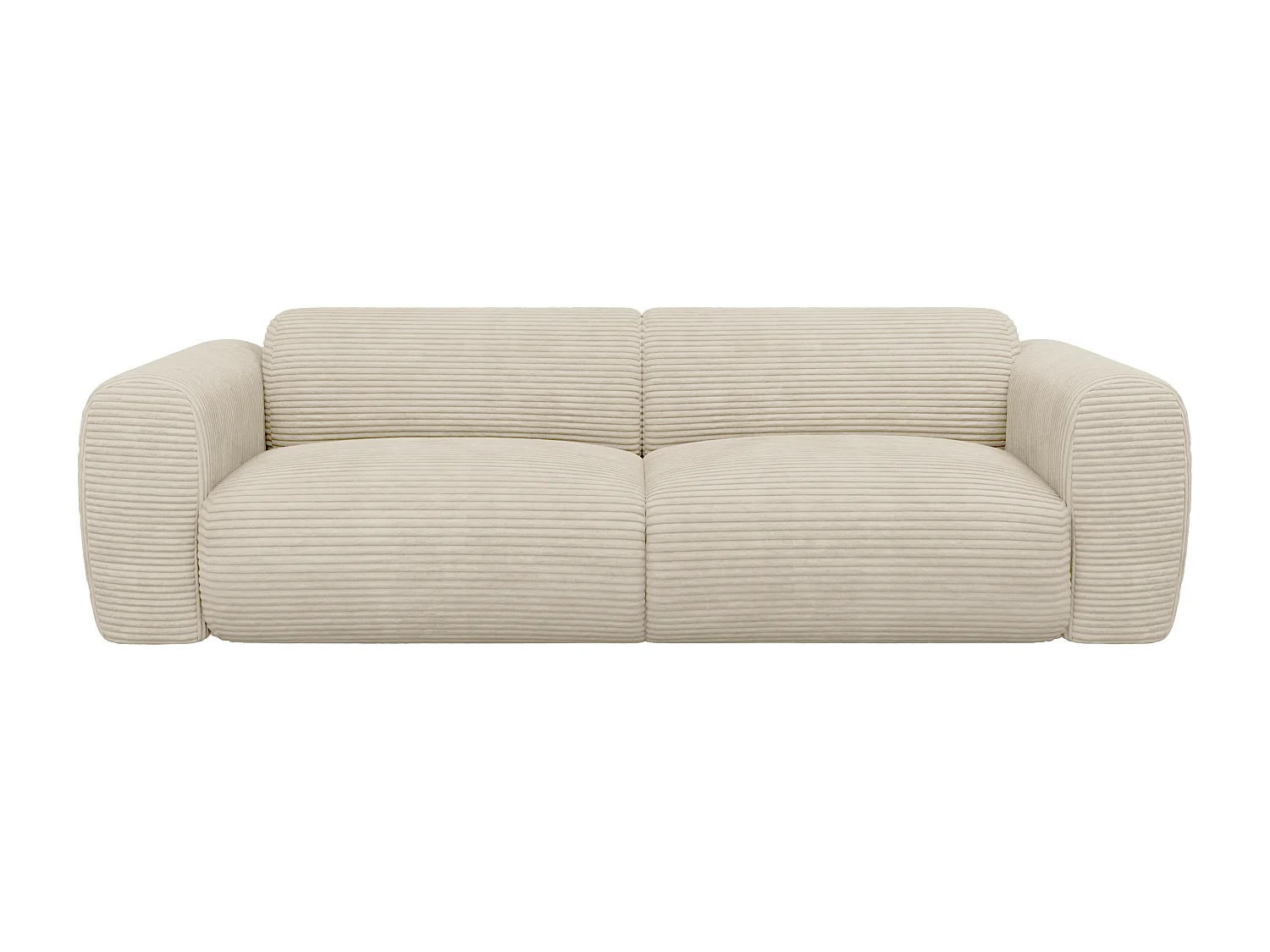 Sofá de 4 plazas de pana beige POGNI de Maison Céphy