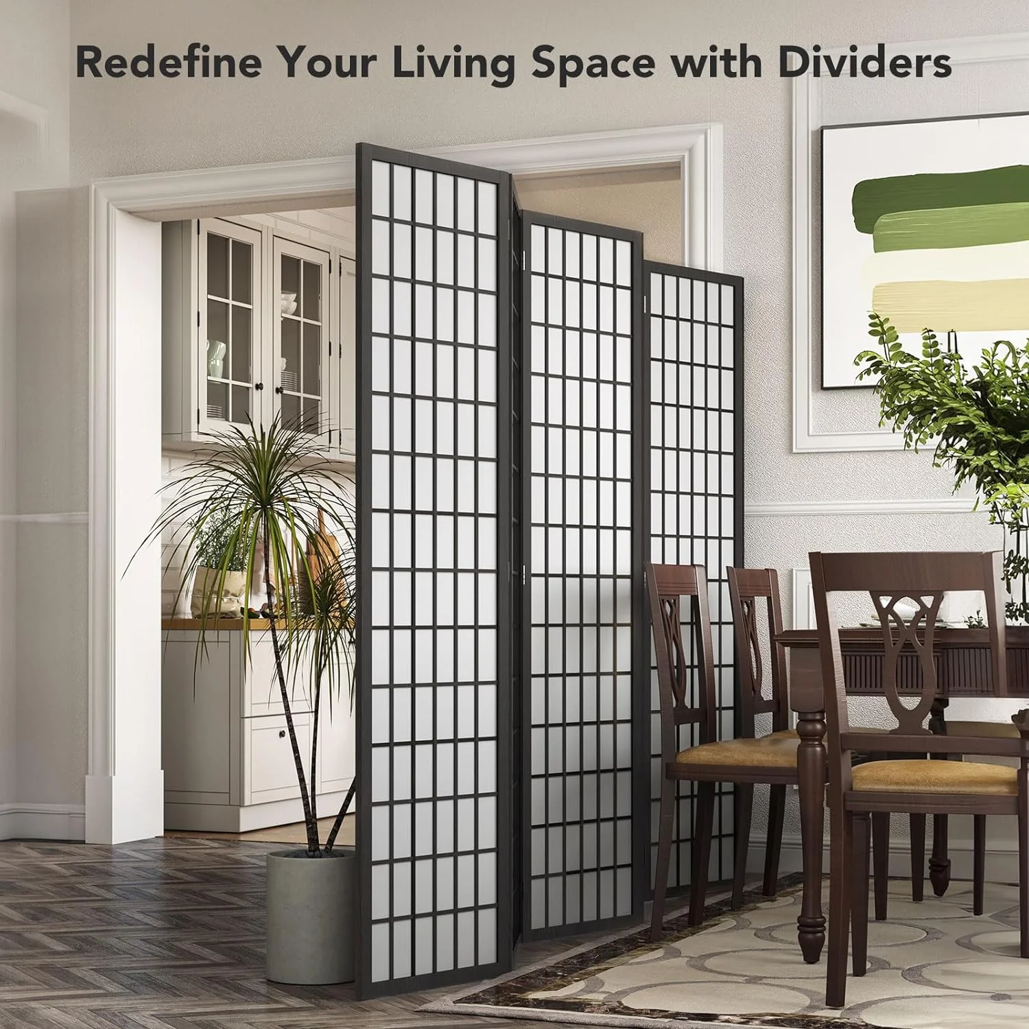 JOSTYLE Room Divider Wall Shoji Screen, 6 Panel Folding Privacy Screen for Room Separation, Japanese Wood Room Divider Screen, 5.9 Ft, Natural - Image 13
