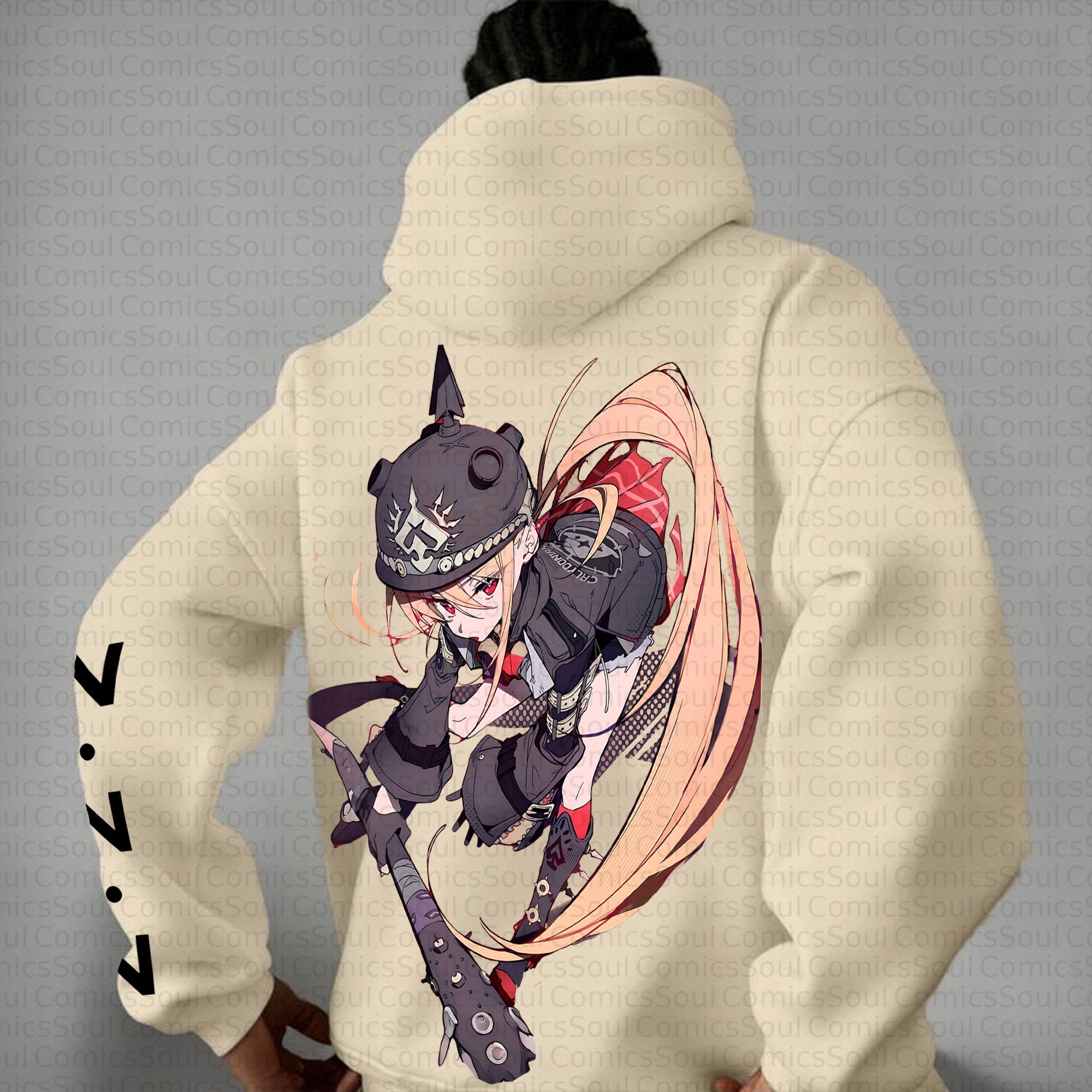 Plus Velvet Unisex Anime Graphic Streetwear Vintage Hoodie