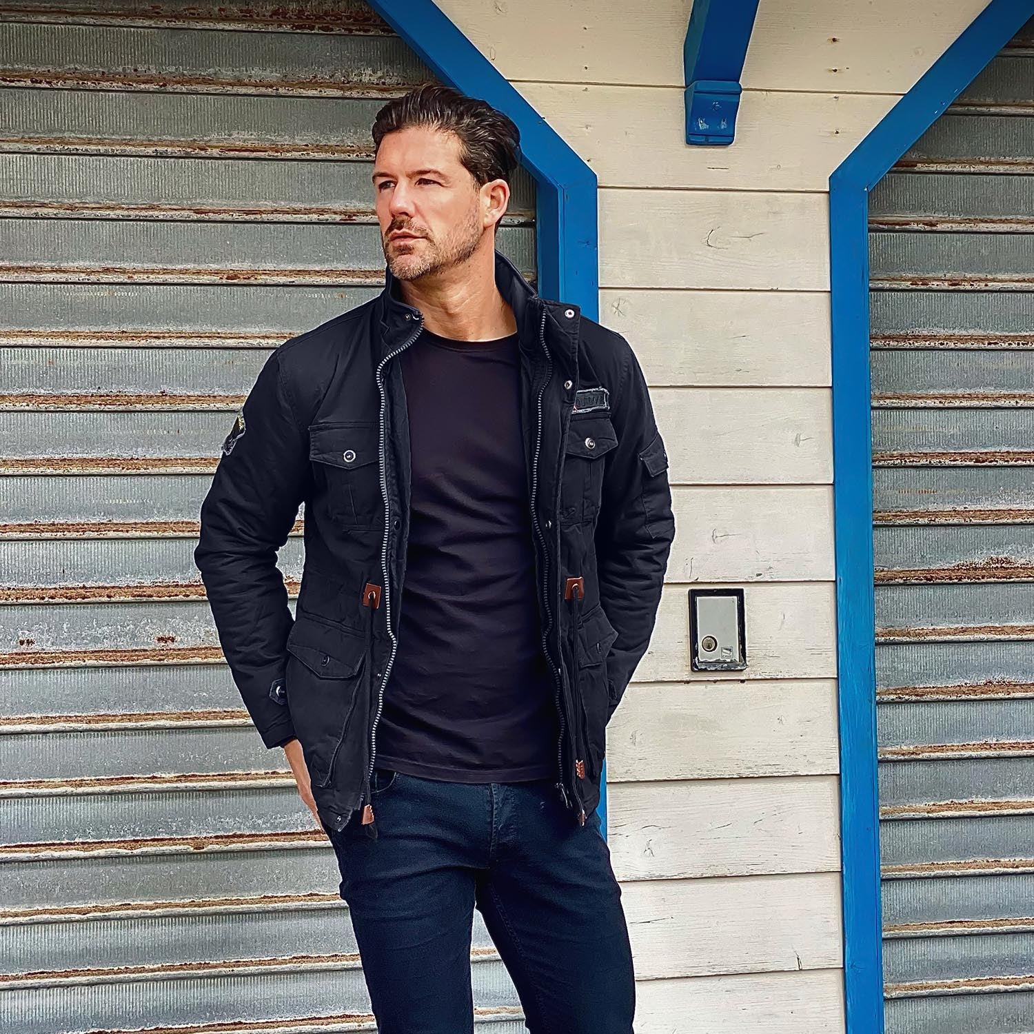 Men's Jacket Winter Cotton Military Trucker Cargo Jacket Fleece Lined Coats With Removable Hood