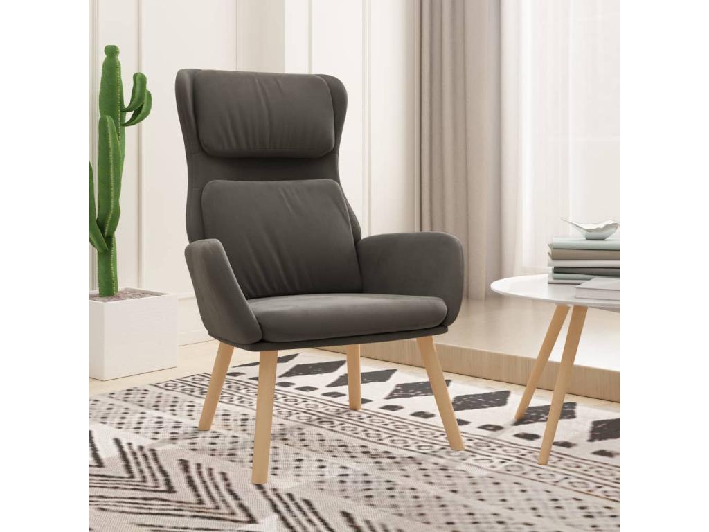 Sillón de relax de Nidolux gris oscuro