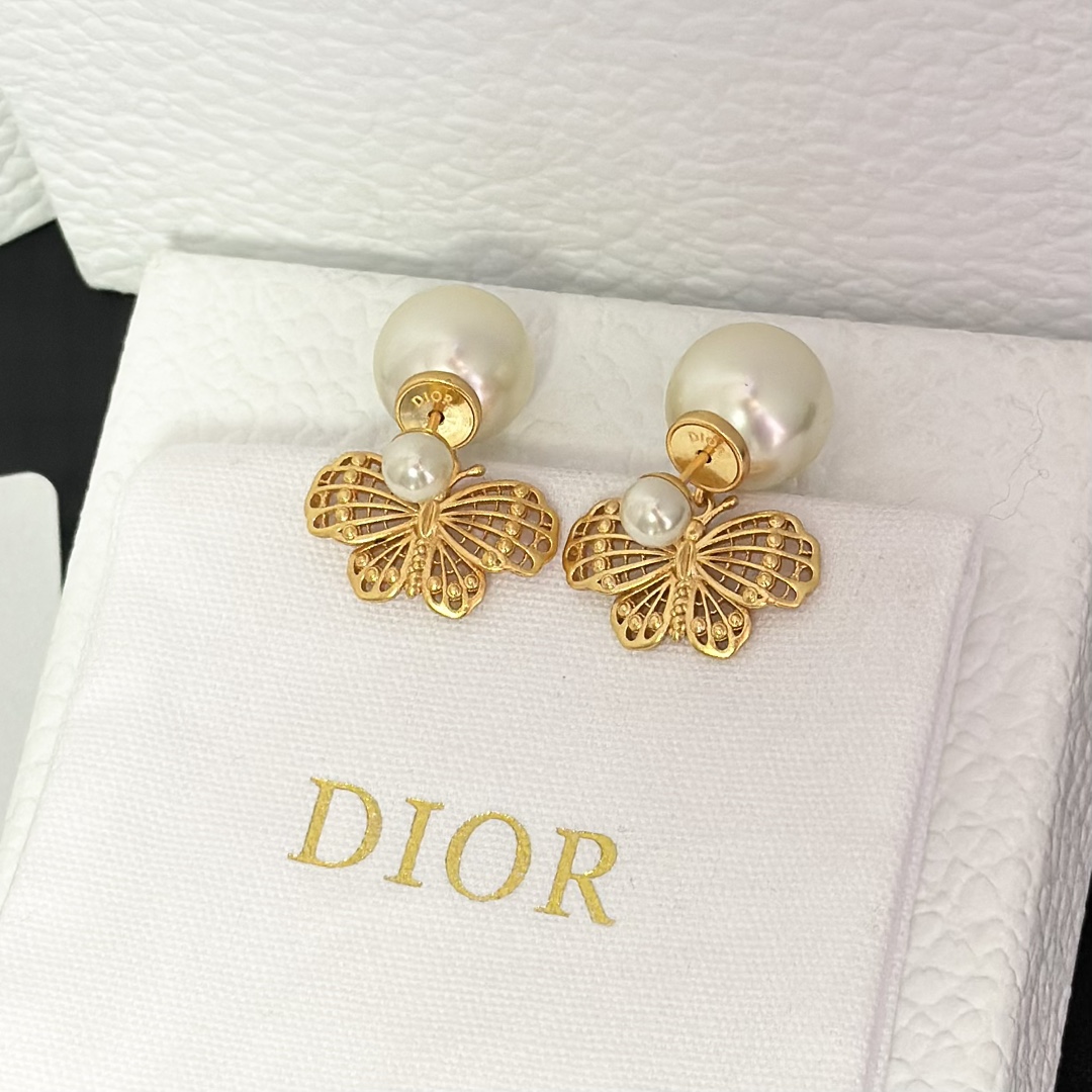 Dior Butterfly Dangle Earrings - Original Replica Club