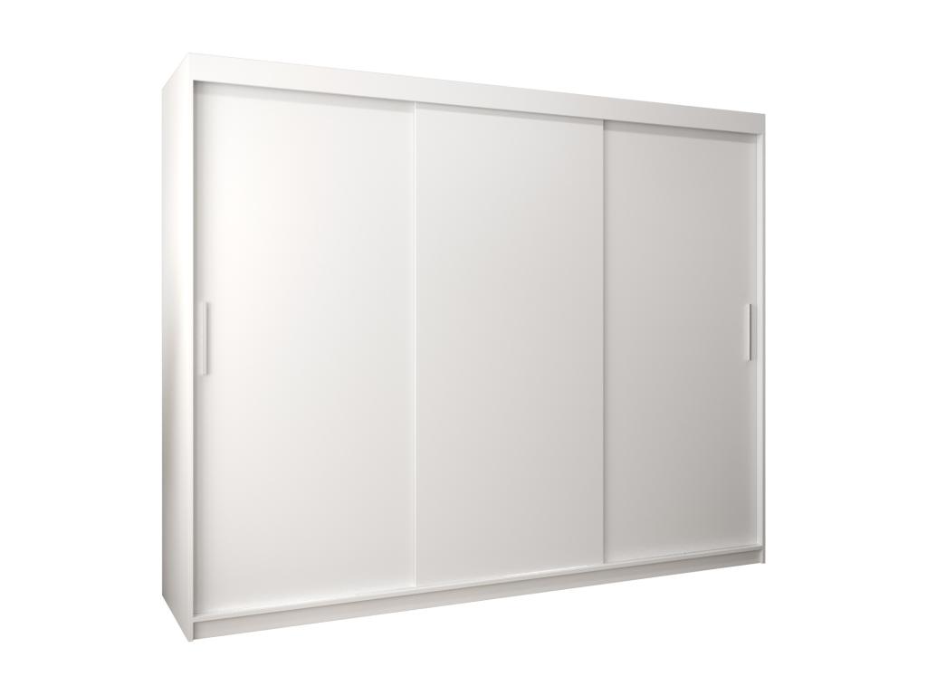 Armario Hominor de puertas correderas 200/250/62 3 puertas blanco/blanco