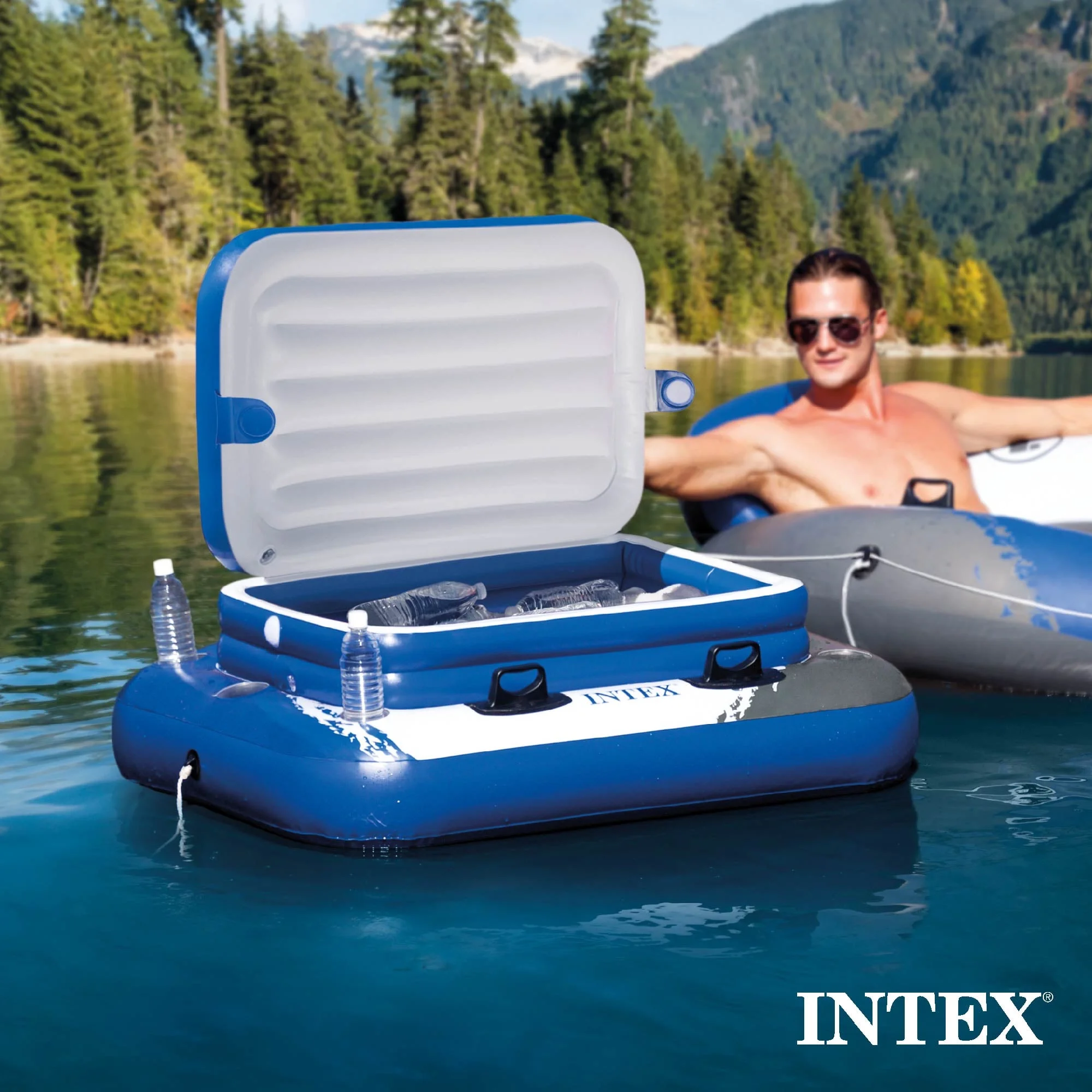 INTEX 32ft x 16ft x 52in Ultra XTR Above Ground Pool, Floats (2 Pack), & Inflatable Cooler - Image 7