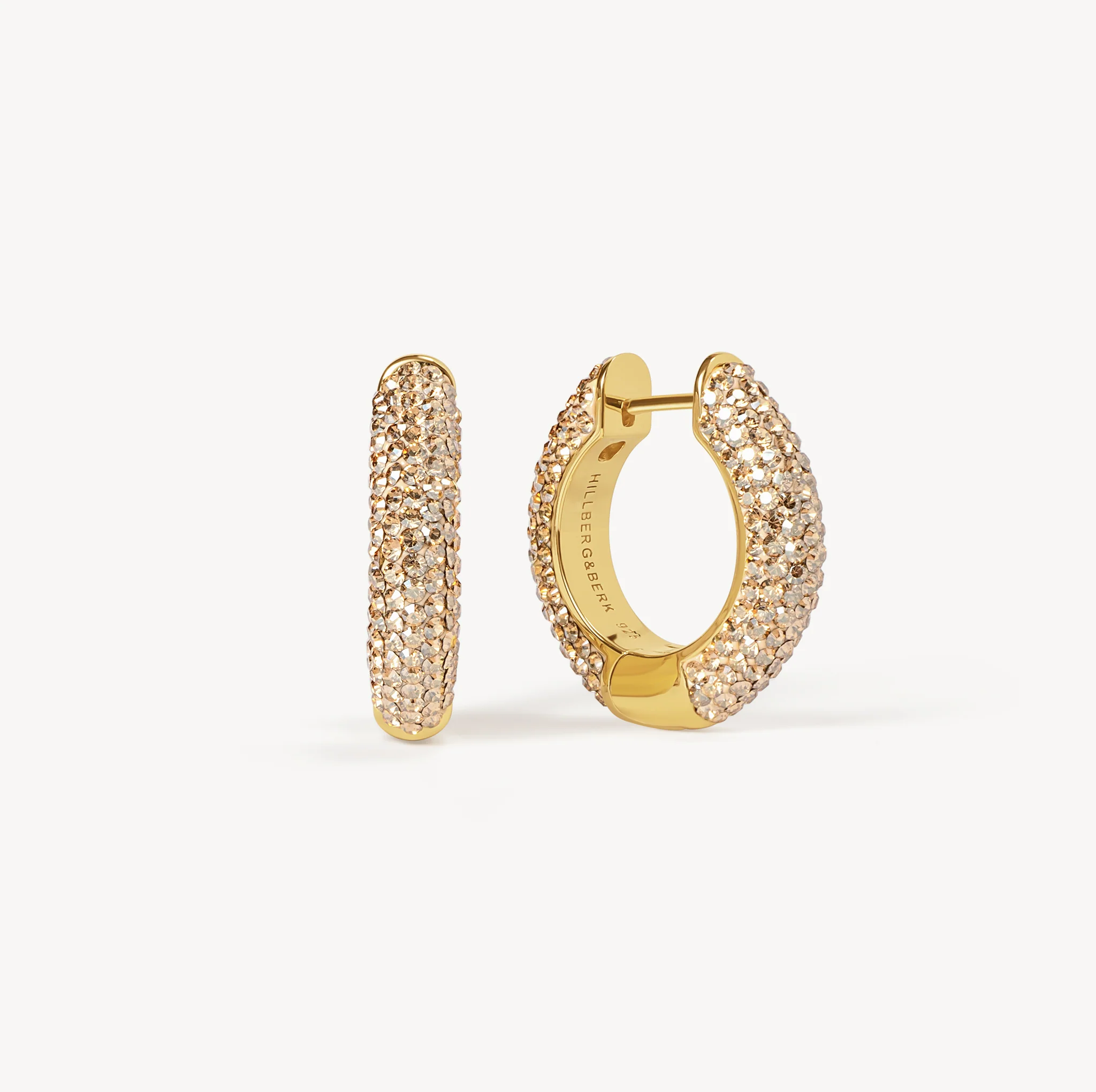 Medium Sparkle Hoop Earrings