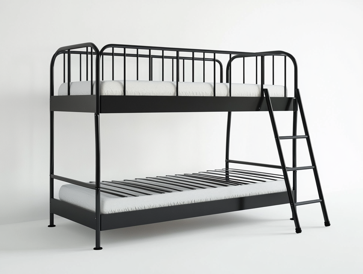 Litera metálica negra con escalera lateral desmontable QB4287171