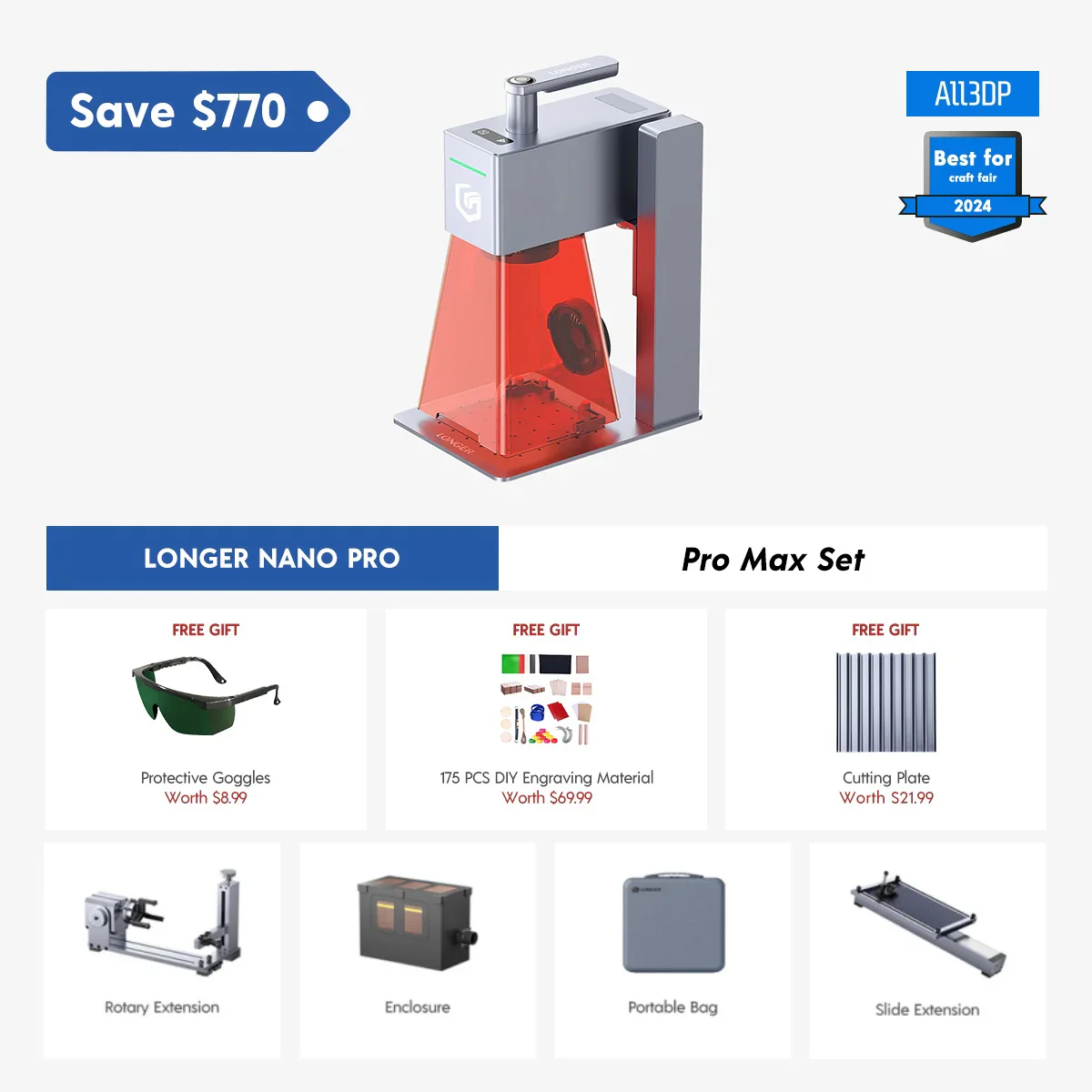 Nano Pro and Nano Duo Laser Engraver