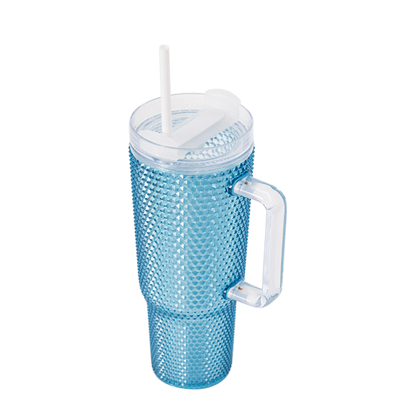 700ML PP Plastic Gel Cup with Handle and Straw Bottle