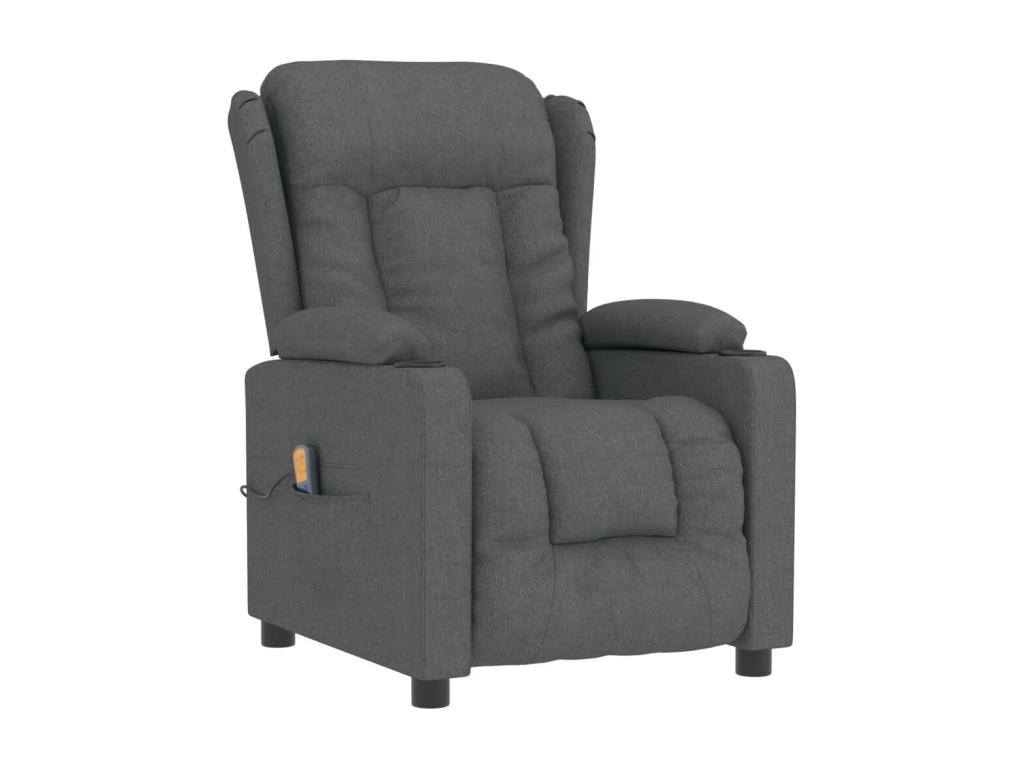 Sillón de masaje Tela gris oscuro