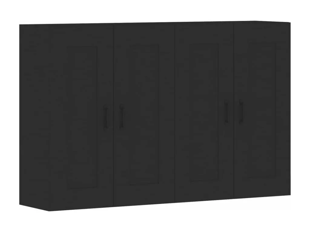 Armarios de pared 2 uds Francomuebleses de ingeniería negro