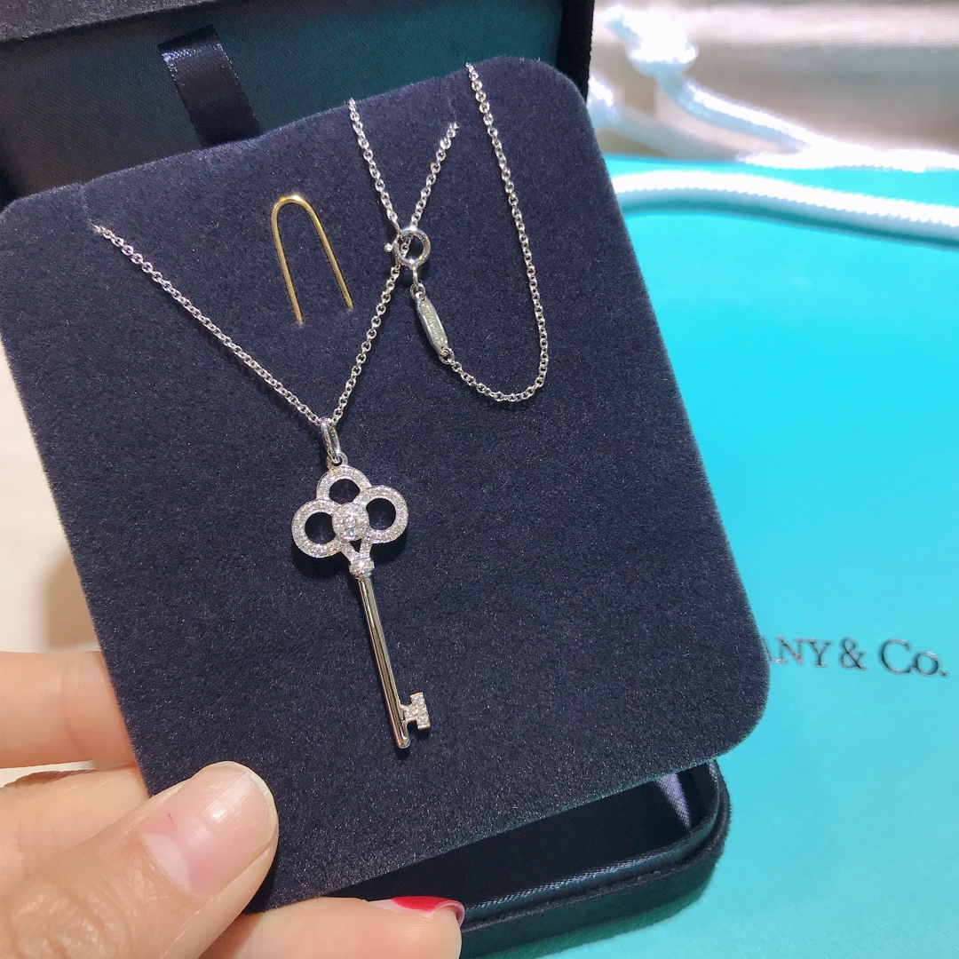 Tiffany Crown Key Pendant Necklace - Original Replica Club