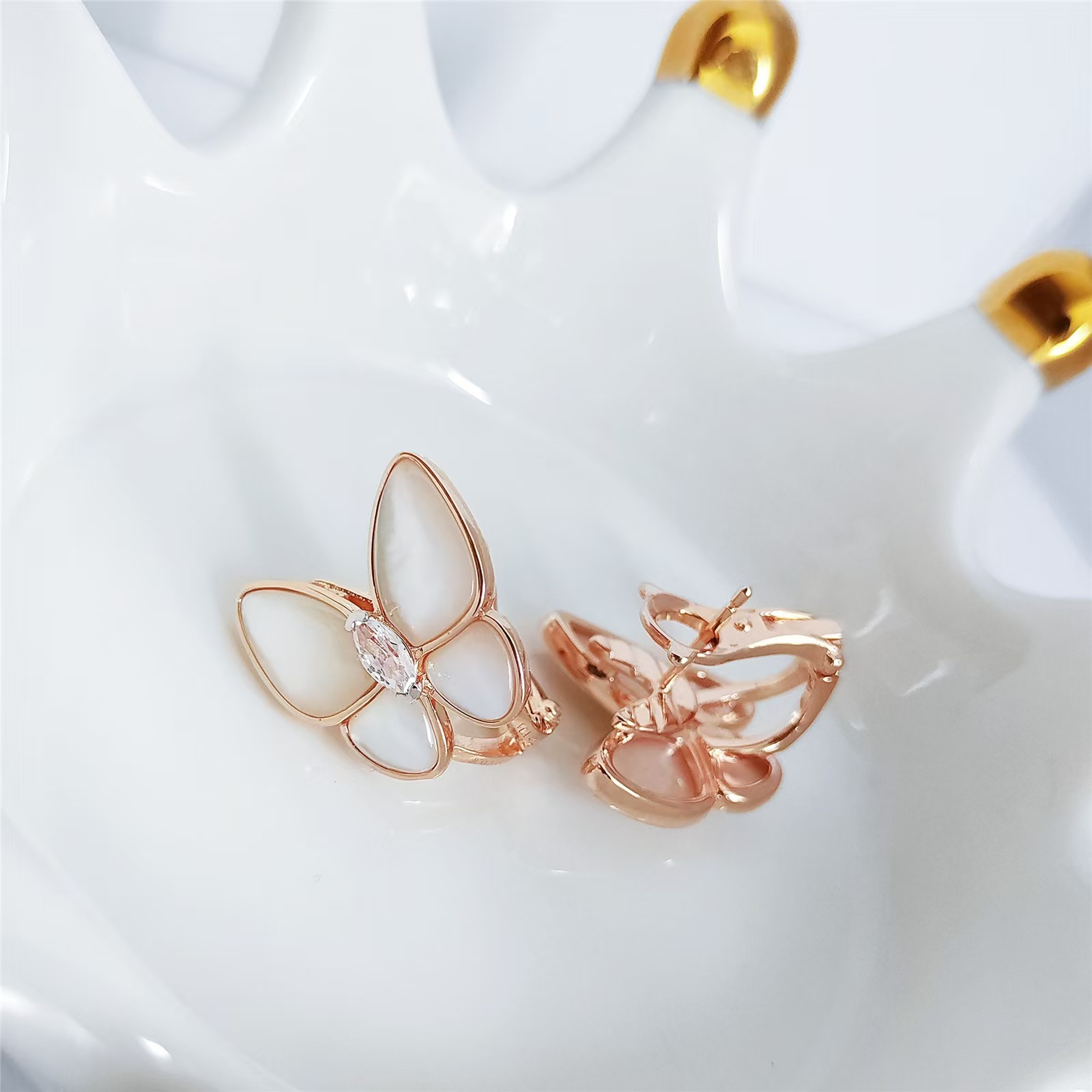 VCA Two Butterfly Earrings - Original Replica Club