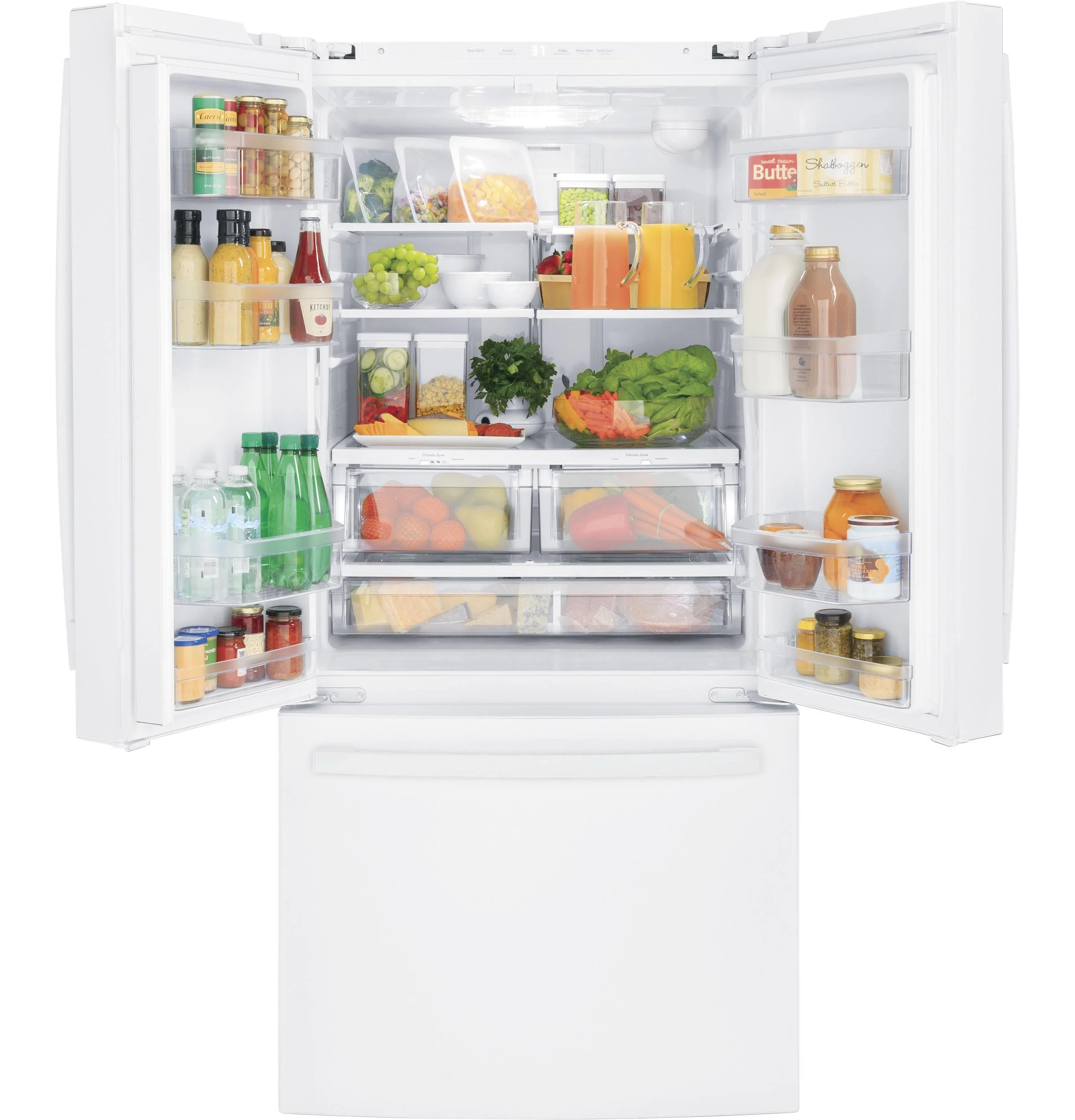GE APPLIANCES GNE25JGKWW french door freestanding refrigerator - Image 2