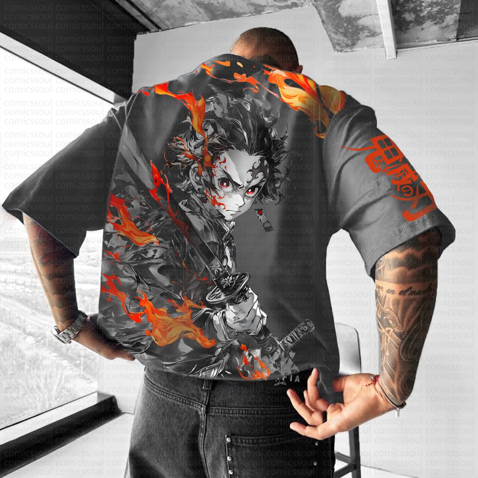 Unisex Anime Inspired Vintage T-Shirt丨Comicssoul