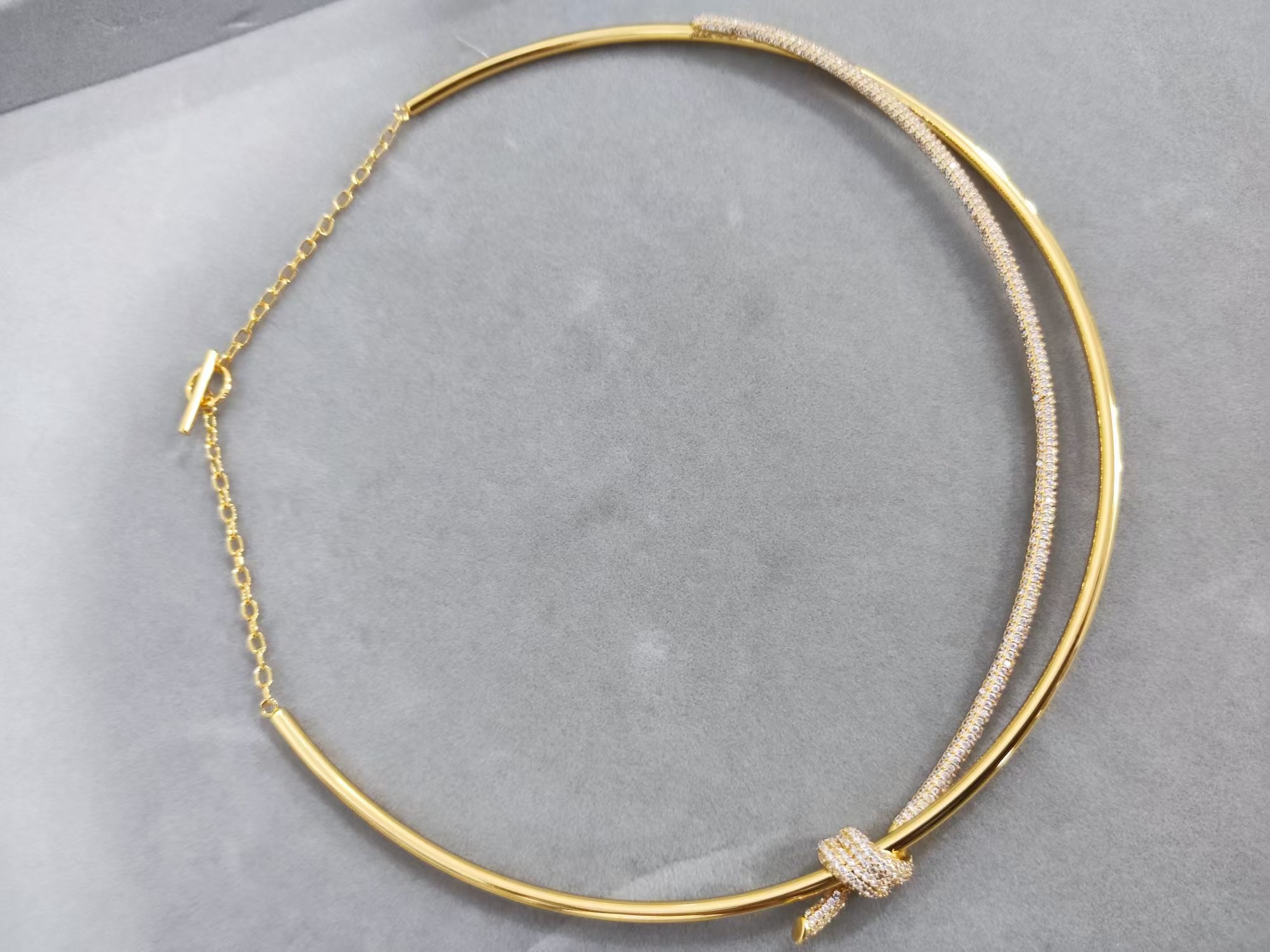 Tiffany Knot Double Row Hinged Necklace - Original Replica Club