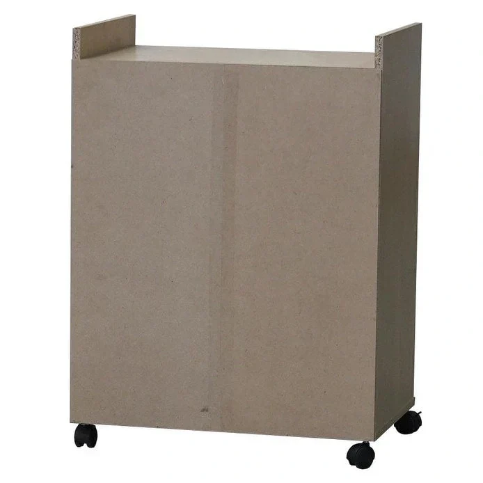 Black Kitchen Microwave Cart with Accent Storage Cabinet, Featuring 1 Drawer and 2 Doors