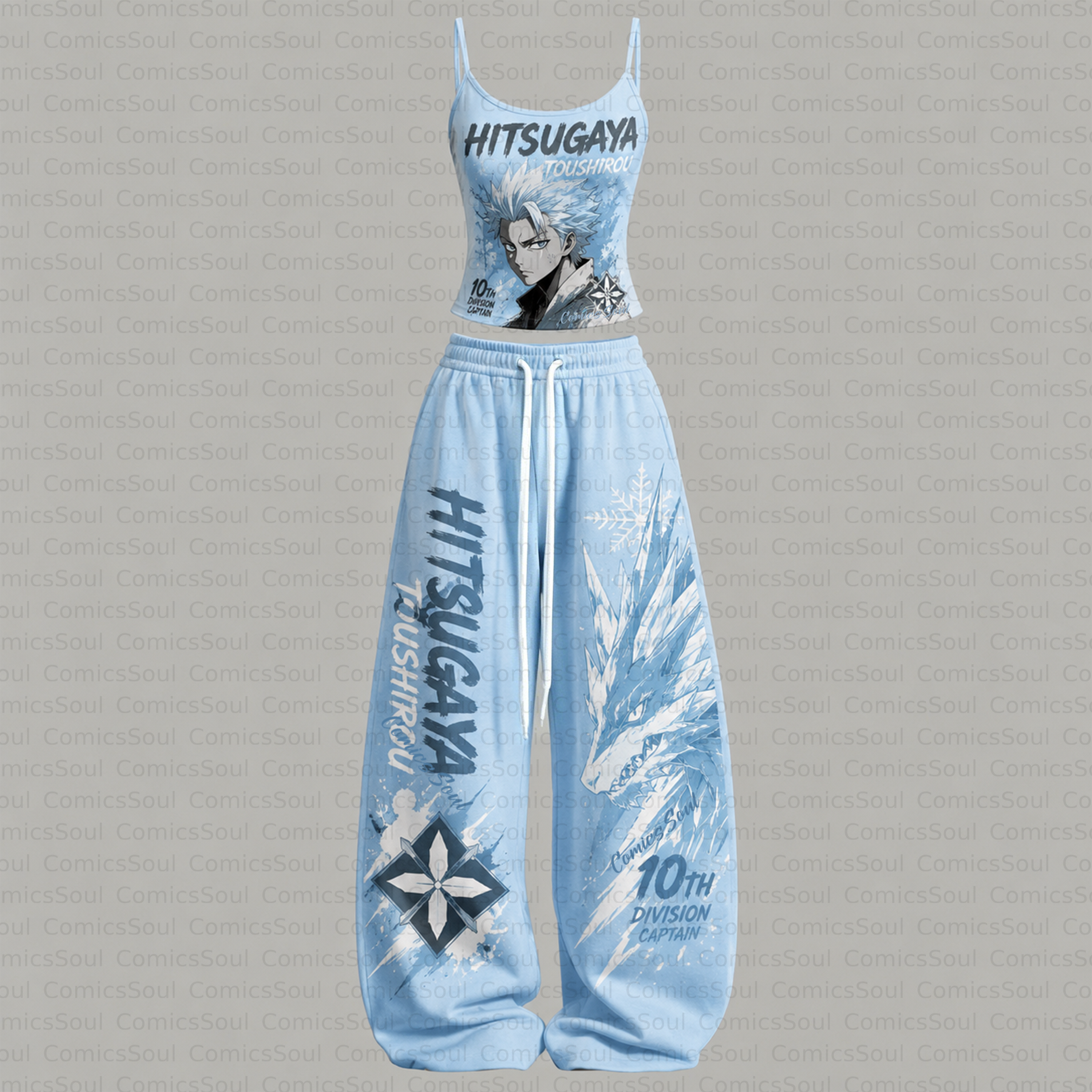 BLEACH Top & Elasticated Trousers Two-Piece Set