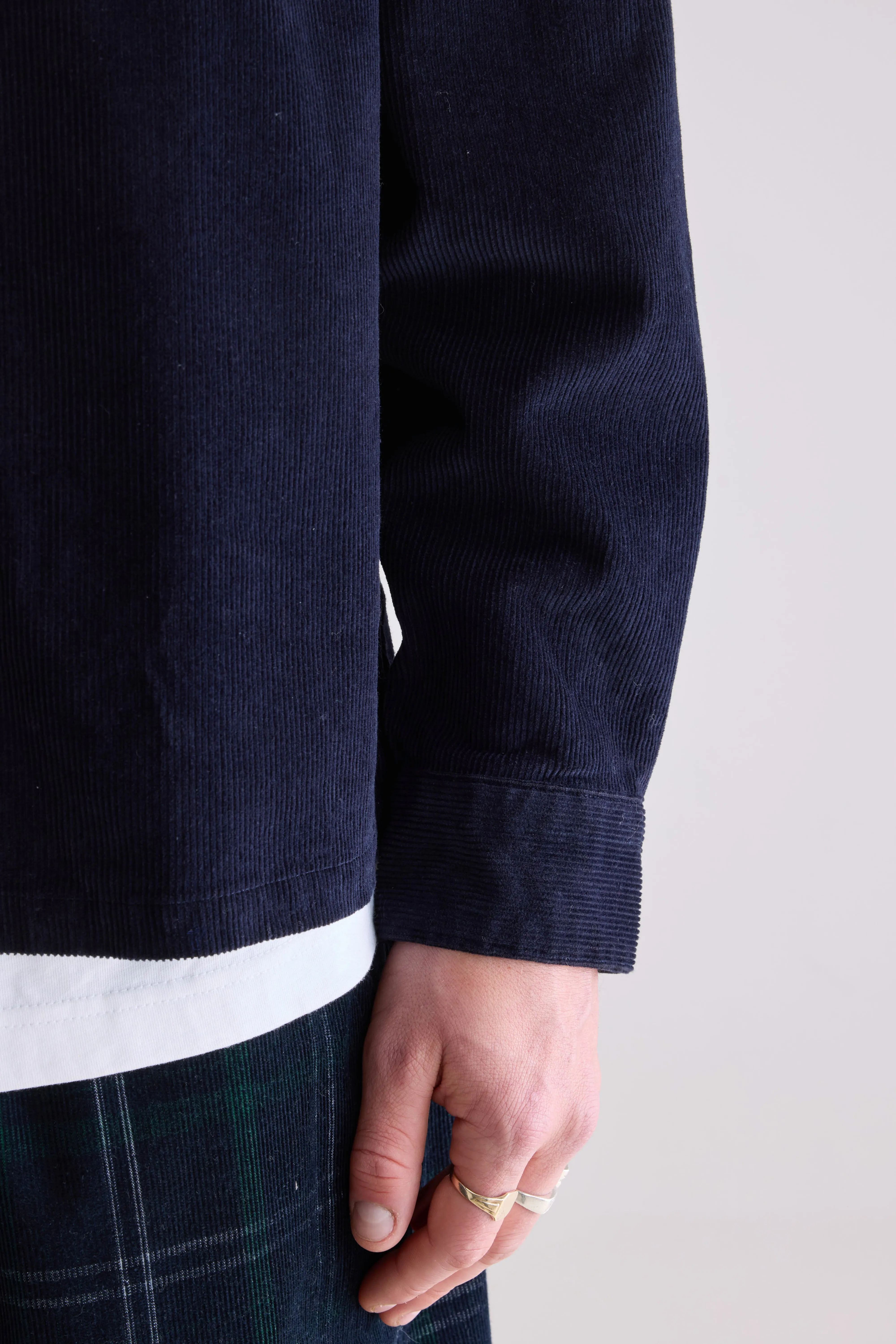 Bellerose Goney navy blue corduroy overshirt (242 / M / NAVY)