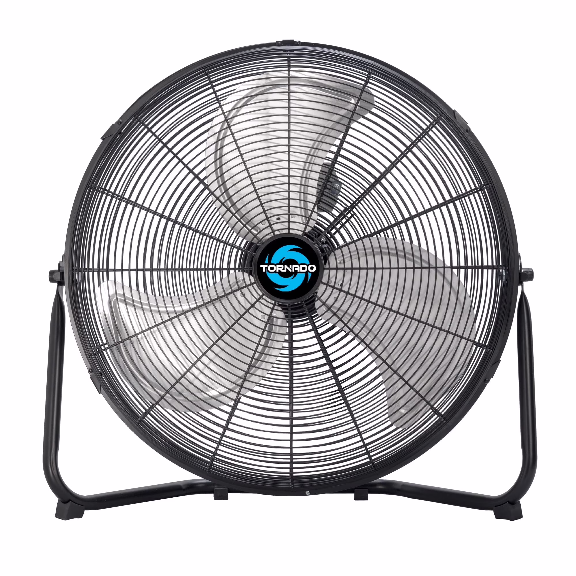 Tornado 20 Inch High Velocity Metal Floor Fan, 3-Speed Powerful Cooling for Industrial, Commercial, and Home Spaces, 120-Tilt, 6.0 FT Cord - UL safety Listed, Black