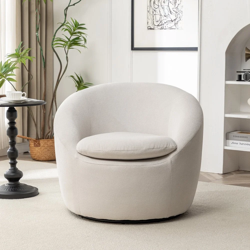 Roundhill Furniture Winnie Modern Barrel Chair, 360- Swivel - Image 16