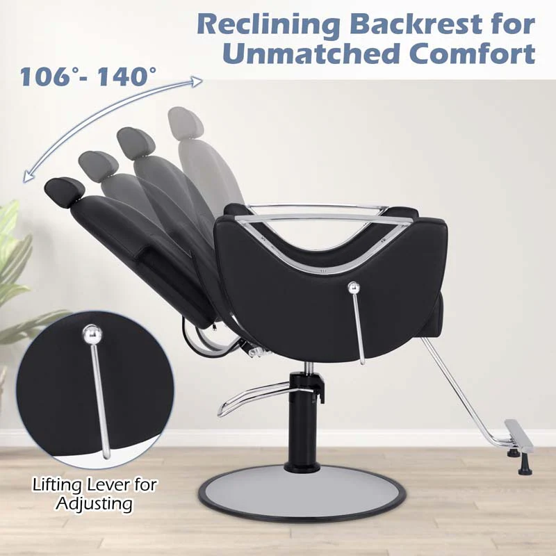 Eletriclife 360° Swivel Reclining Salon Chair for Hair Stylist