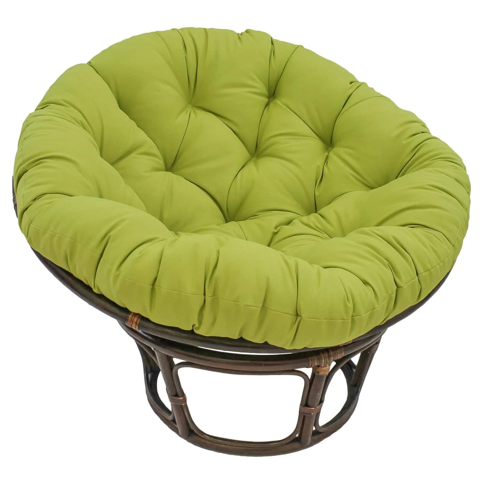 Blazing Needles Solid Twill Papasan Chair Cushion, 44" x 6" x 44", Berry Berry - image 3
