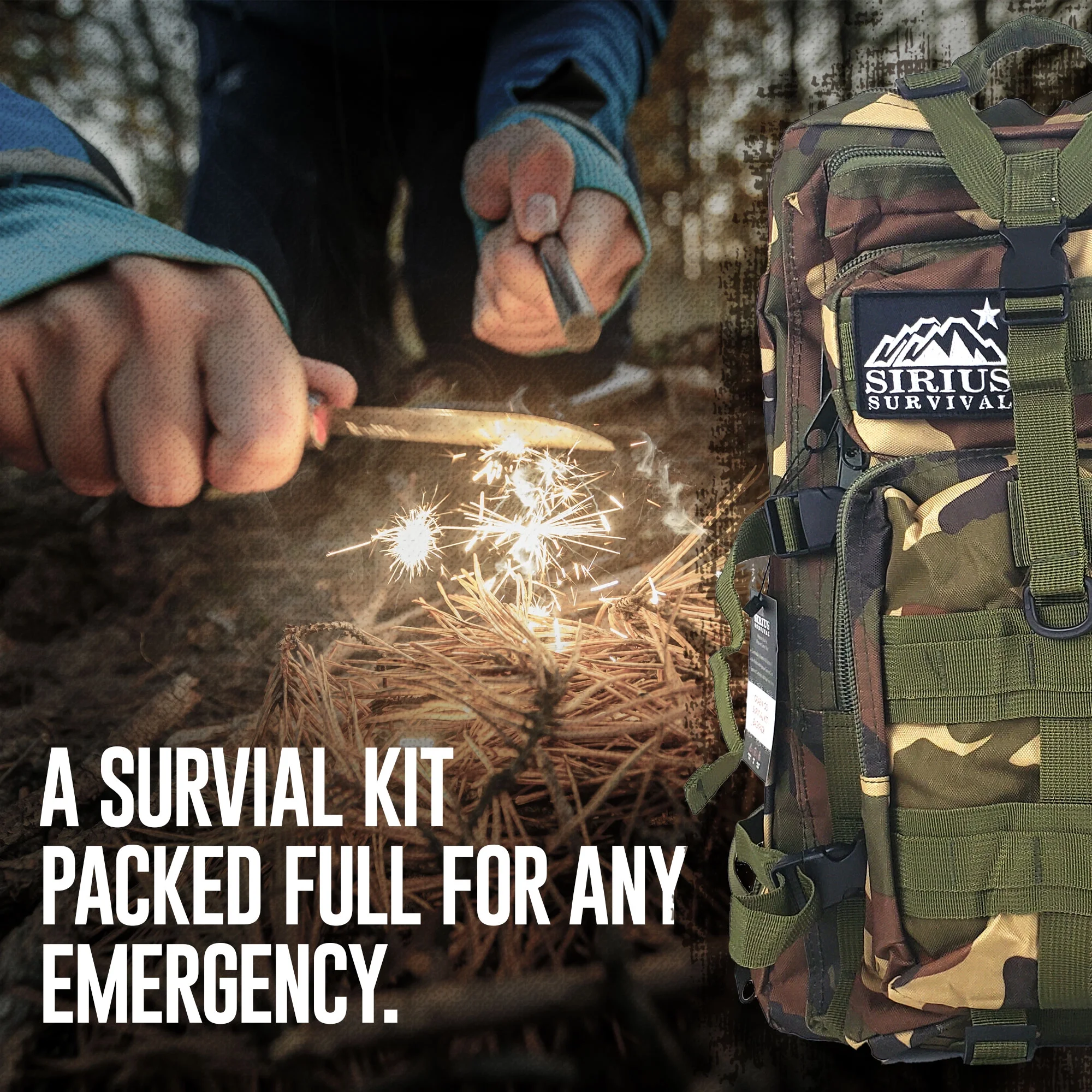 Vital 72 Hour Emergency Survival Kit for Family - Bug Out Bag for Hurricanes, Floods, Tornadoes or Other Disasters - 72 Hour Kit of Food & Water for 2 Per Bag - Image 2