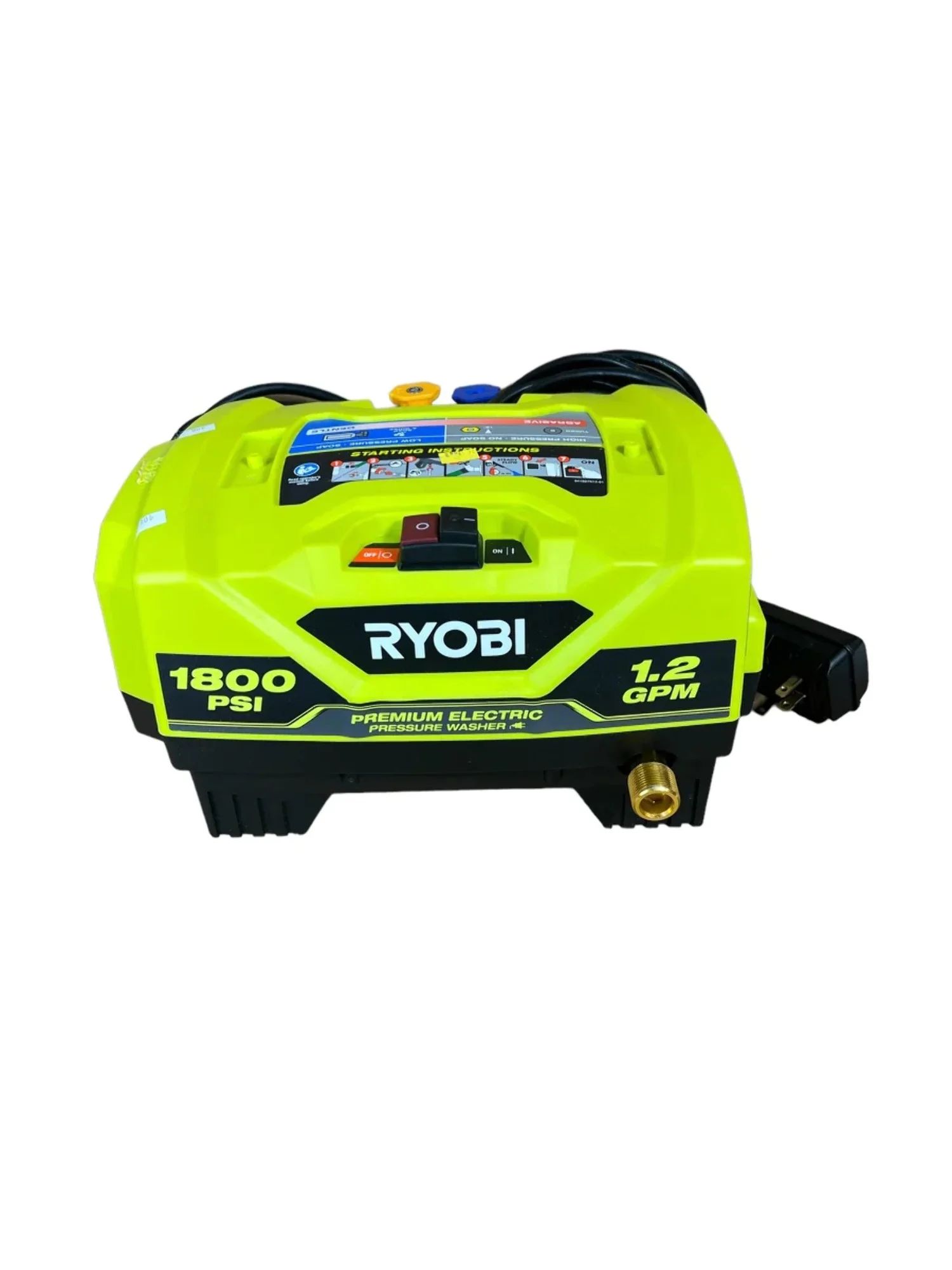 RYOBI 1800 PSI 1.2 GPM Cold Water Electric Pressure Washer - Image 3