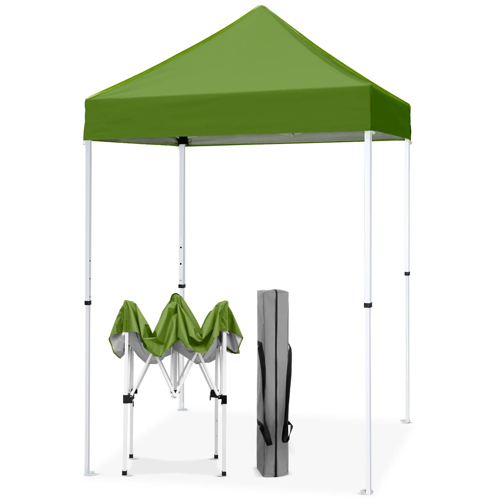 EAGLE PEAK 5x5 Pop up Canopy Tent Instant Outdoor Canopy Easy Set - up Straight Leg Folding Shelter（blue）