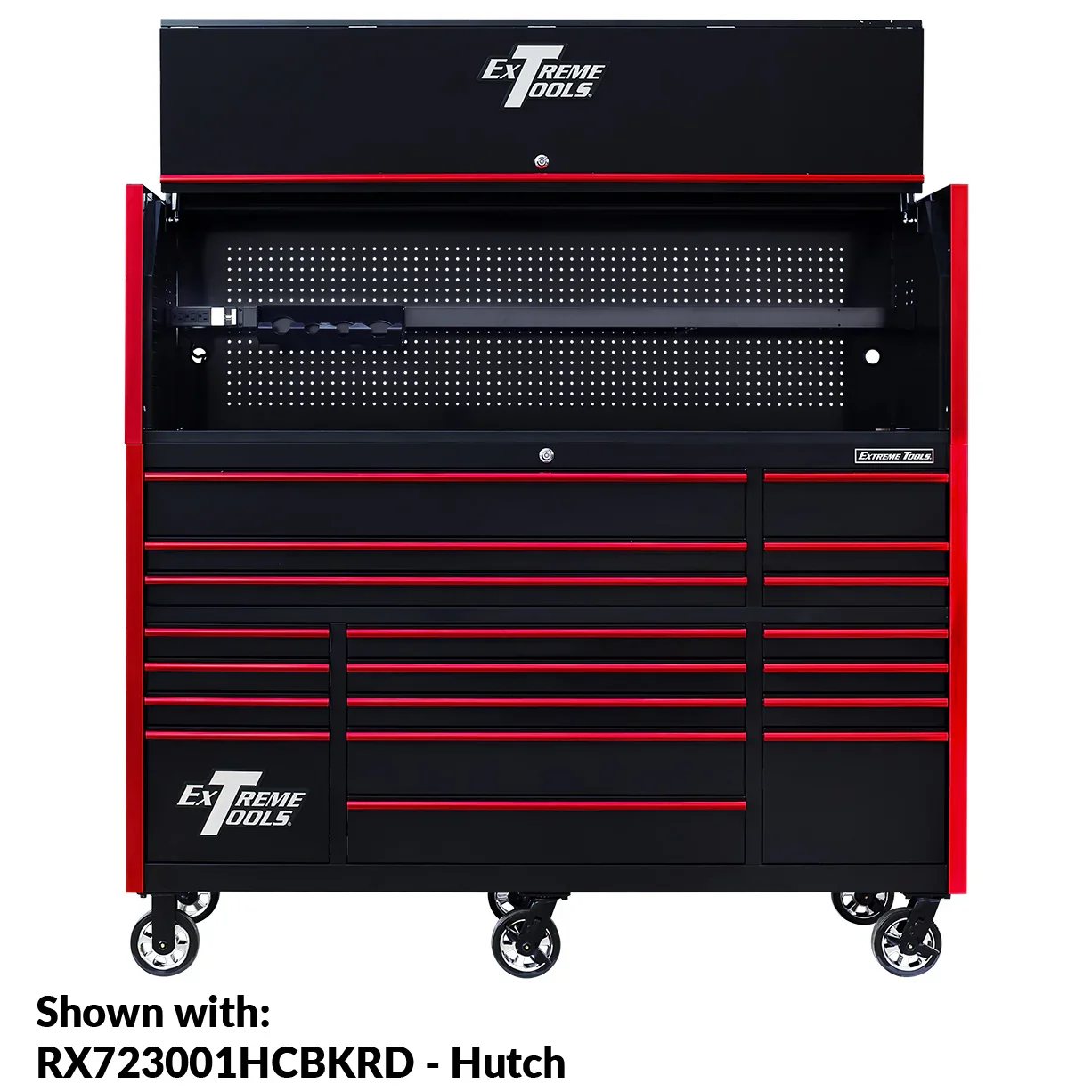 Extreme Tools 72-in x 30-in 19-Drawer Roller Cabinet With 250 lb Drawer Slides - RX723019RC-250 Extreme Tools 72-in x 30-in 19-Drawer Roller Cabinet With 250 lb Drawer Slides - RX723019RC-250