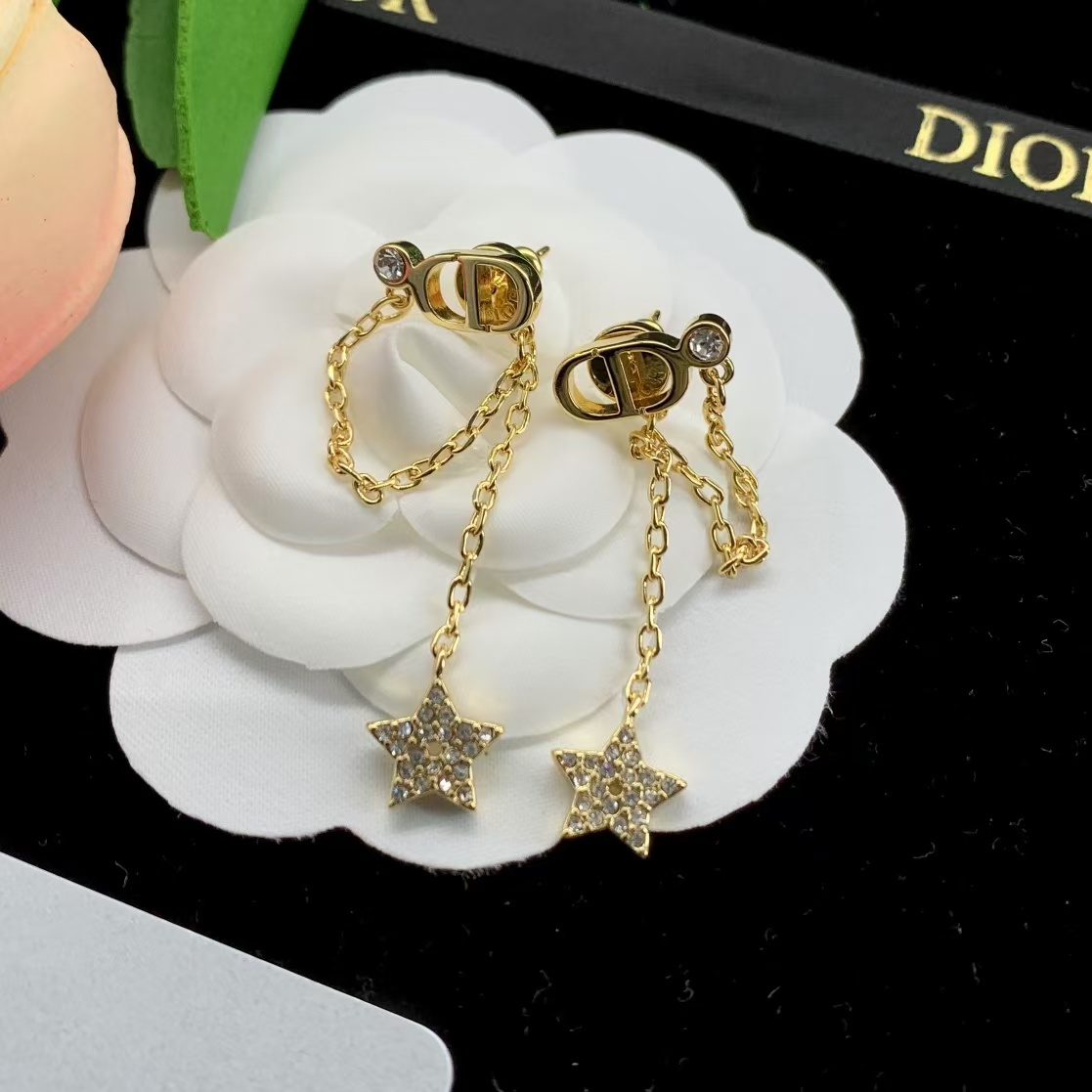 Dior Star Dangle Long Earrings - Original Replica Club
