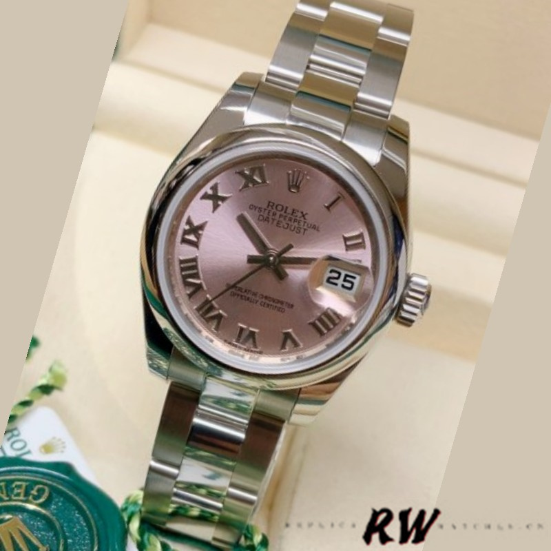 Rolex Datejust 179160 Oyster Bracelet Pink Roman Dial 26MM Lady Replica Watch