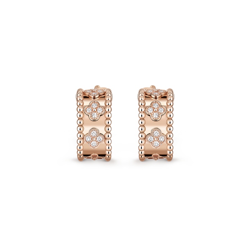 Replicate Perlée clovers hoop earrings(1:1 replica) - Original Replica Club