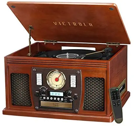 Victrola 8-in-1 Bluetooth Record Player With Built-In Speakers And Wireless Streaming - Image 6 Victrola 8-in-1 Bluetooth Record Player With Built-In Speakers And Wireless Streaming - Image 6