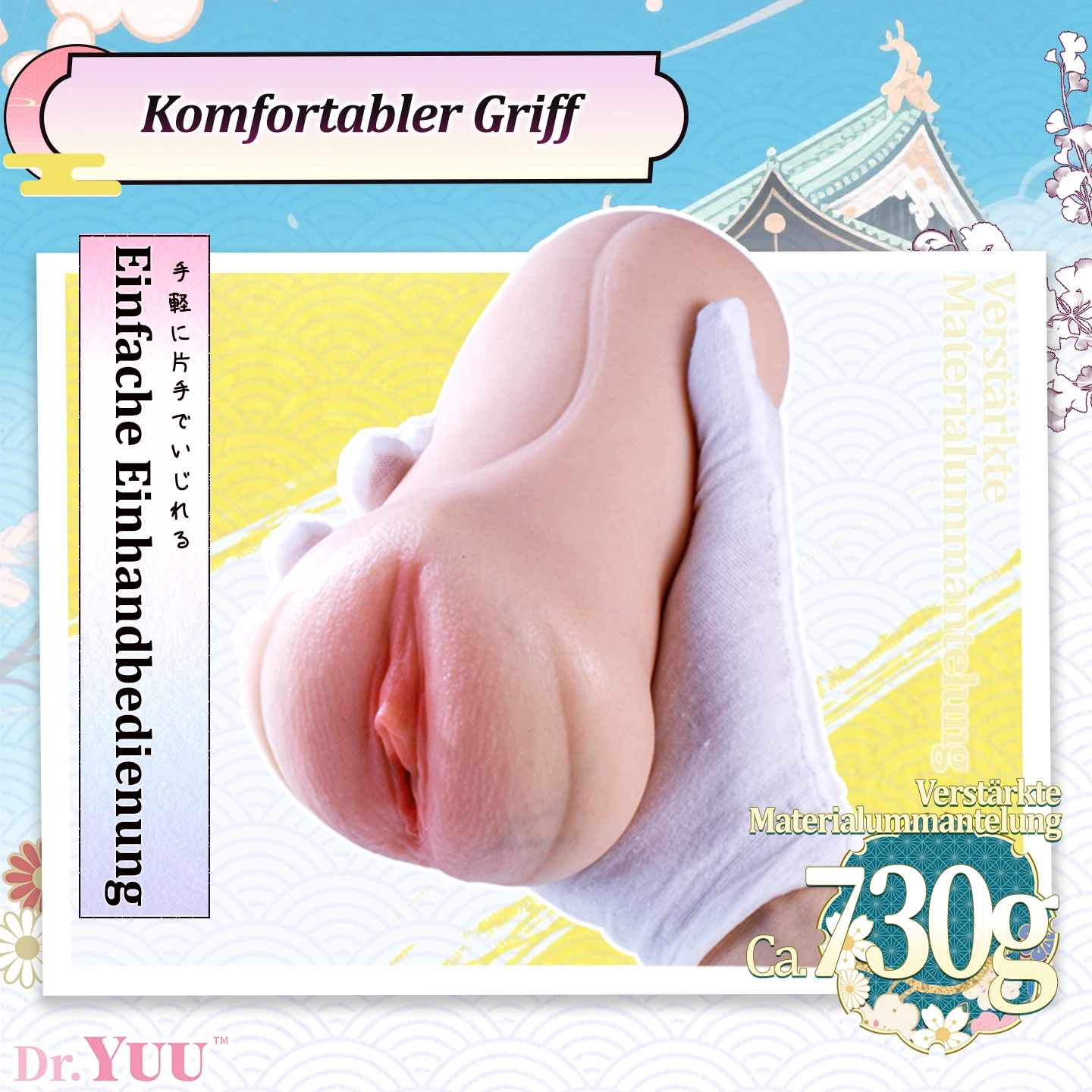 Dr.YUU Oni-kaku Hime Onahole aus 100% Silikon mit realistischer Aderstruktur – Bild 9
