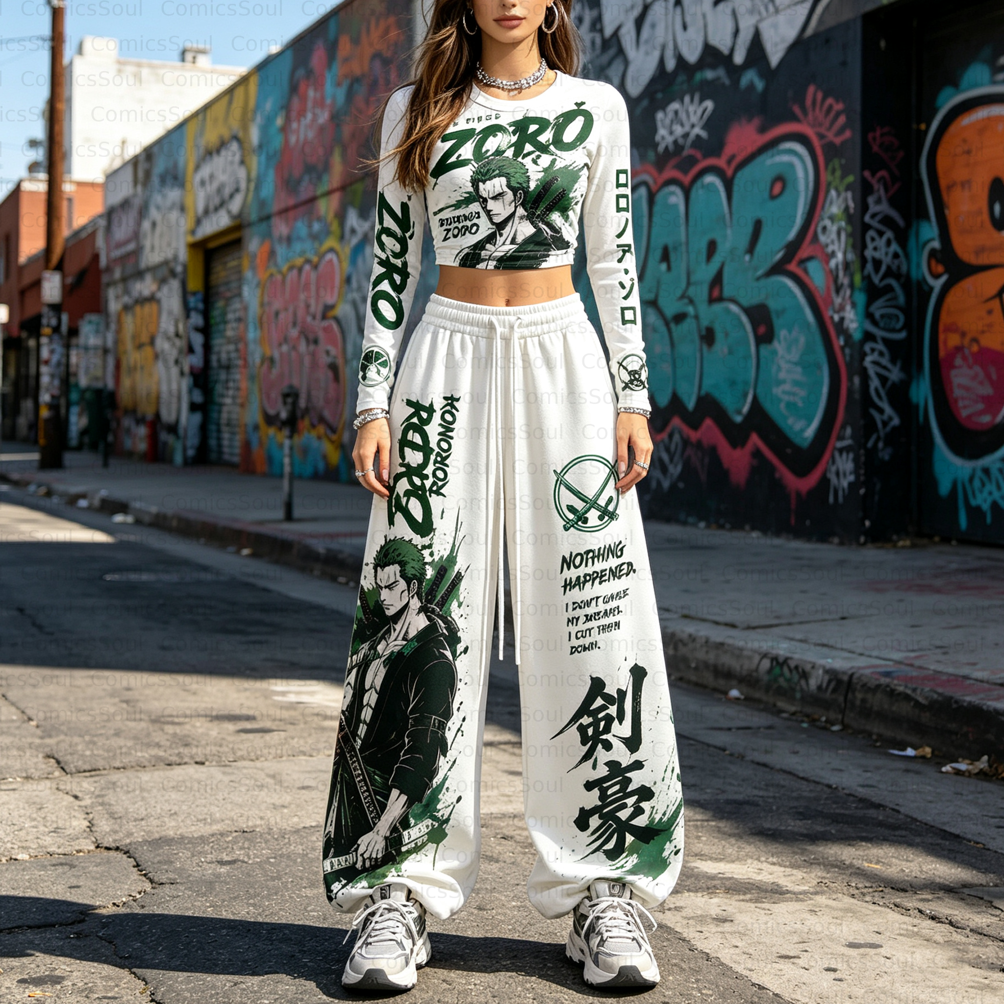 One Piece Long-Sleeve Top And Elastic Pants Set 3051048 TeeThreads Sustain the Scene with Custom Apparel